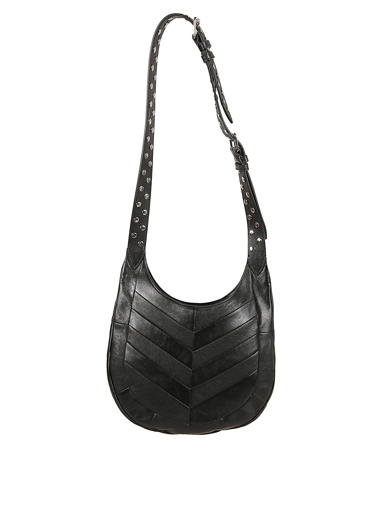 Valentino Small Hoboho Bag In Chevron-pattern Nappa In Black