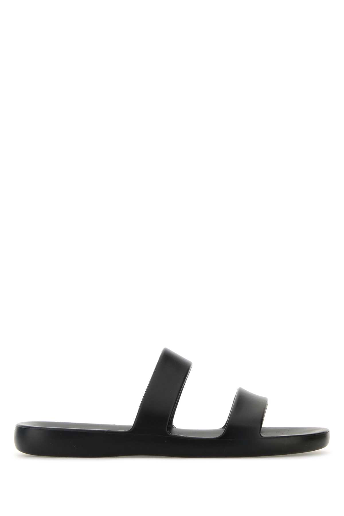 Shop The Row Black Rubber Foam Slippers
