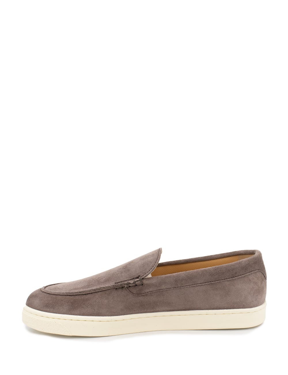 Brunello Cucinelli Suede Logo Loafers In Bisonte