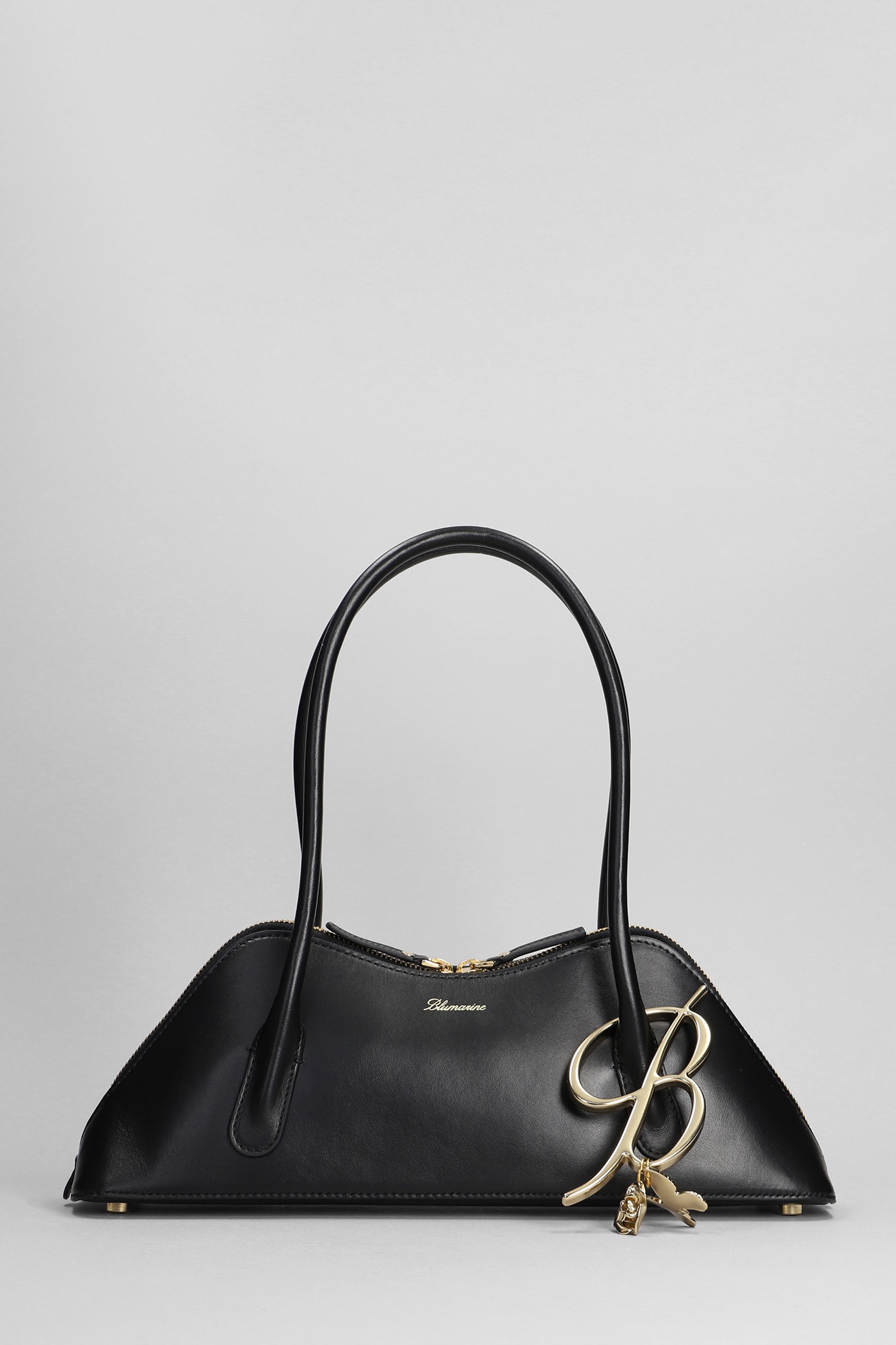 Shop Blumarine Hand Bag In Black Leather