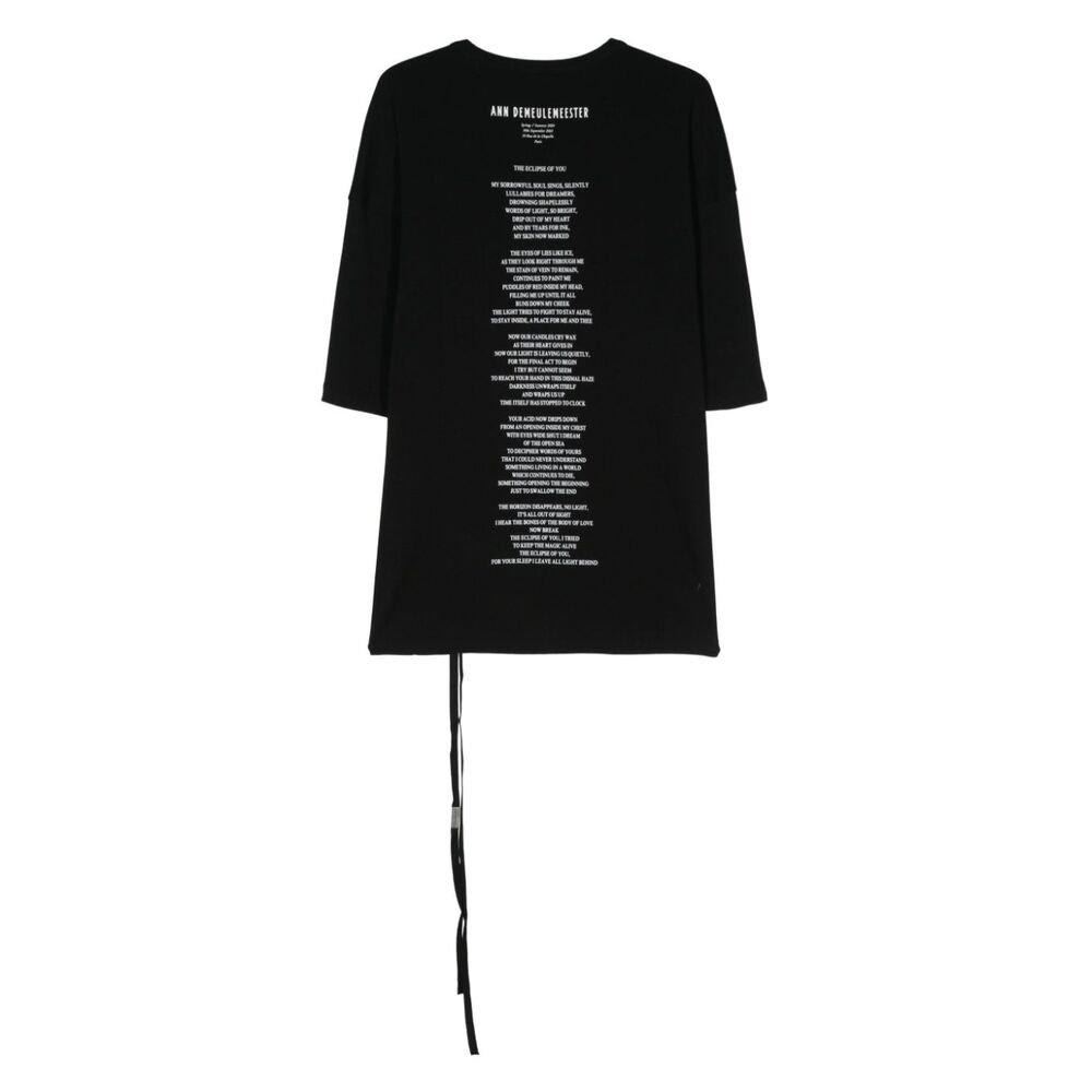 Shop Ann Demeulemeester Crewneck T-shirt In Black