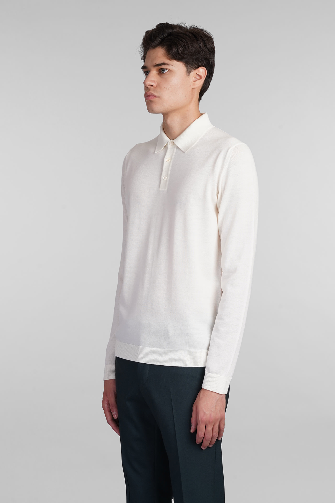 Shop Roberto Collina Polo In Beige Wool