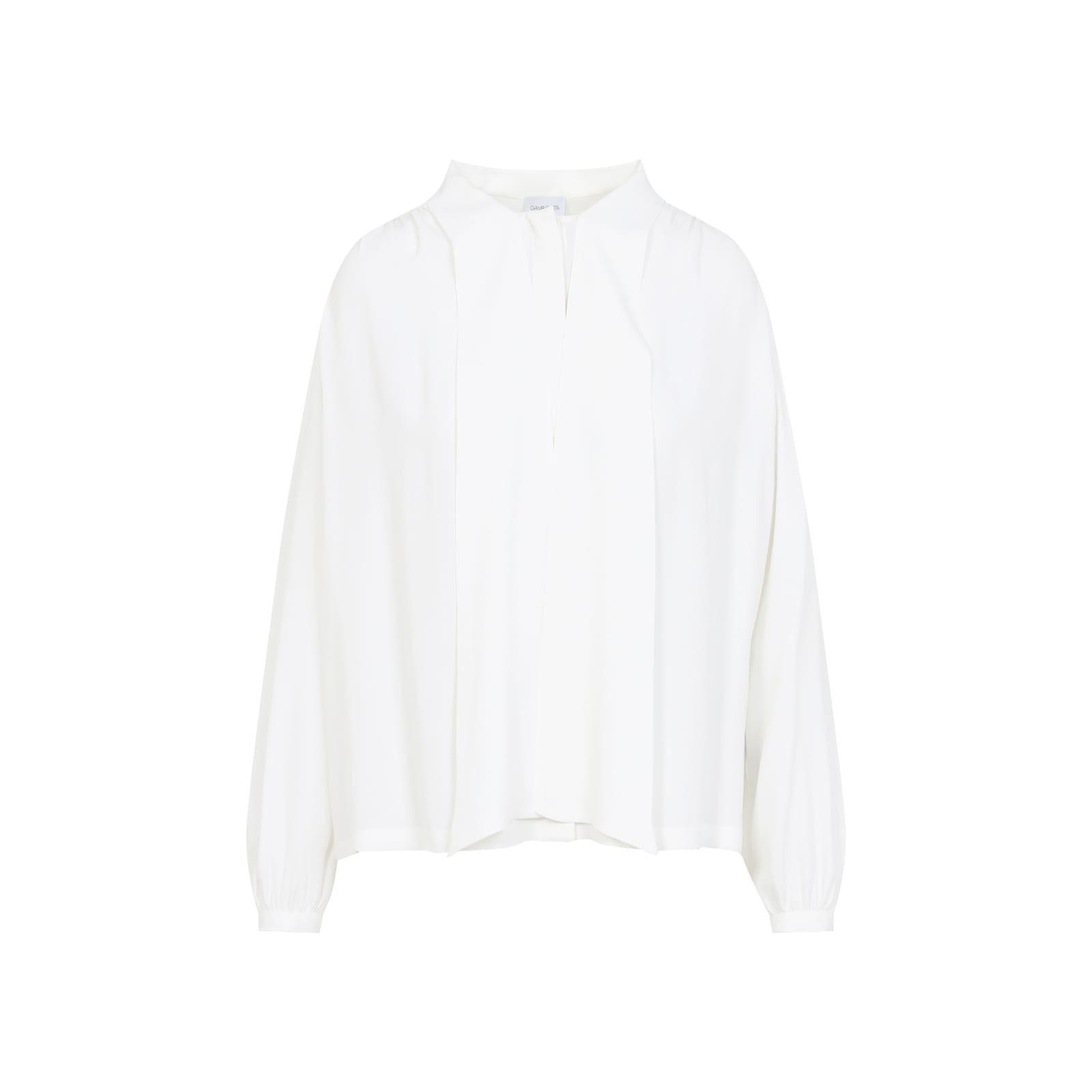 Giambattista Valli Long-sleeved Blouse In Silk Blend In White