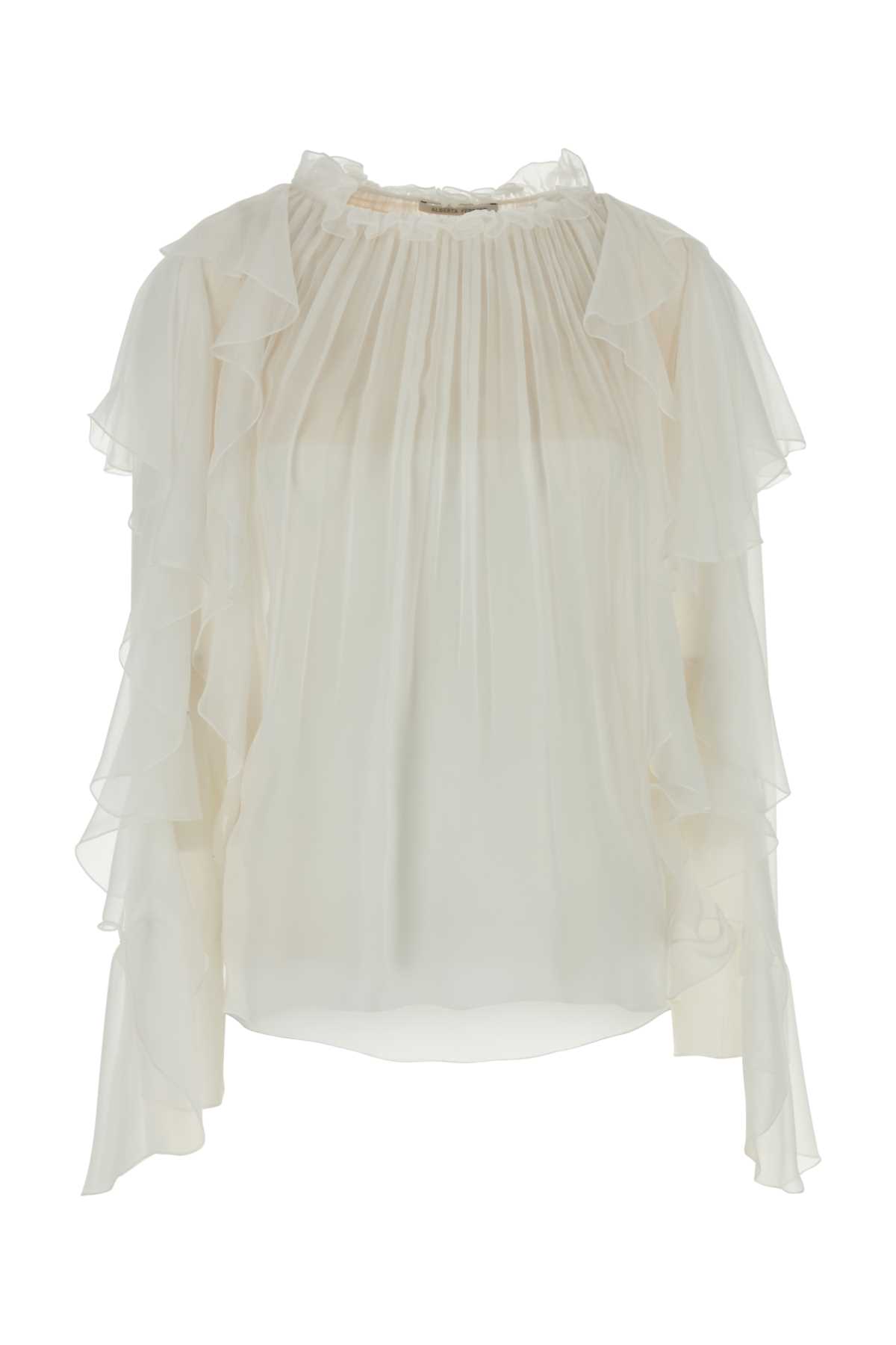 White Silk Blouse