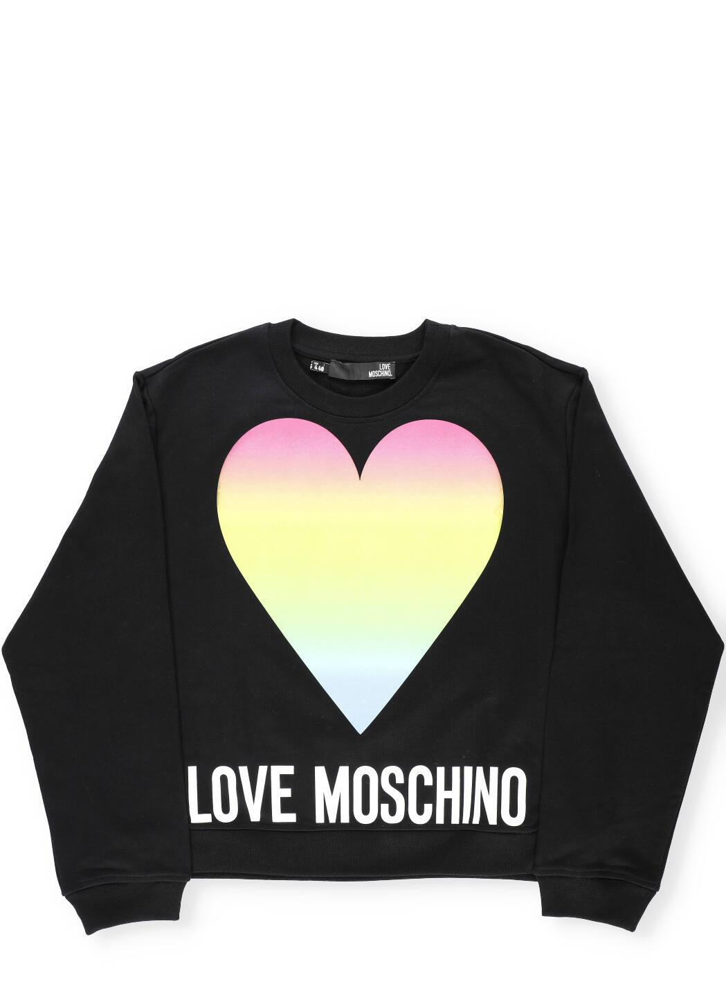 Love Moschino Sweatshirt Wirh Multicolor Laminated Heart