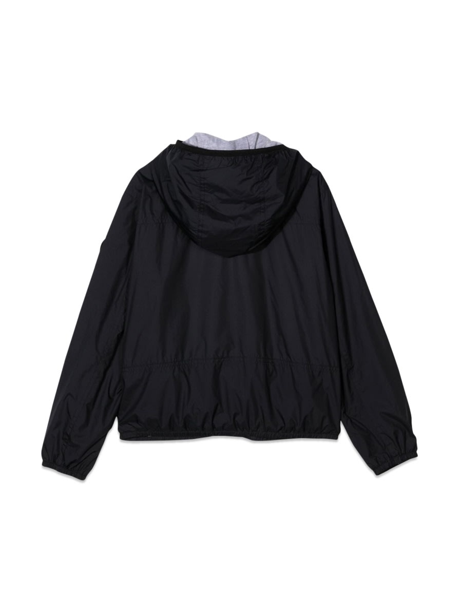 Woolrich Hooded Zip-up Bomber Jacket In Blue