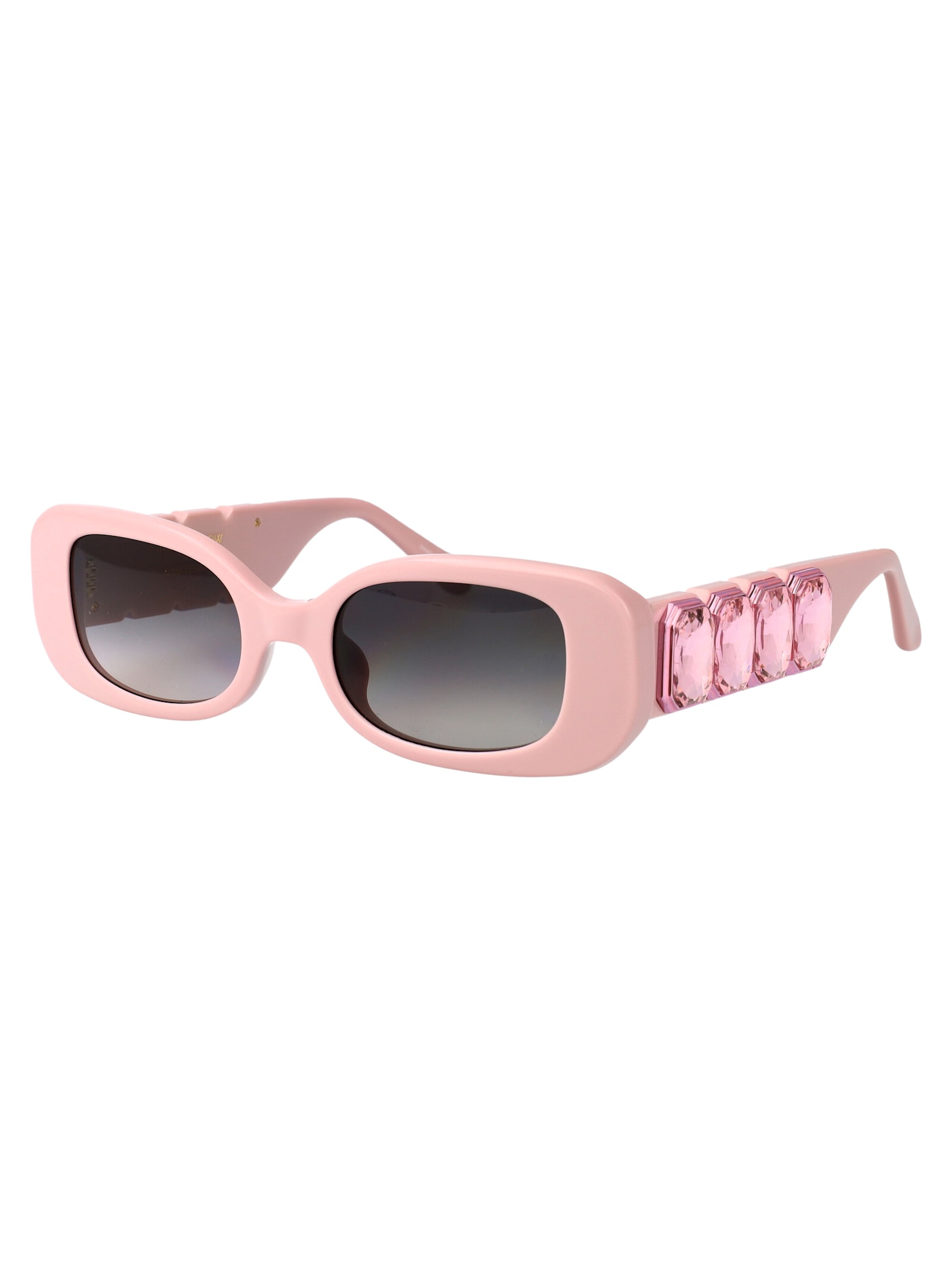 Linda Farrow Pink Acetate Sunglasses In Pink
