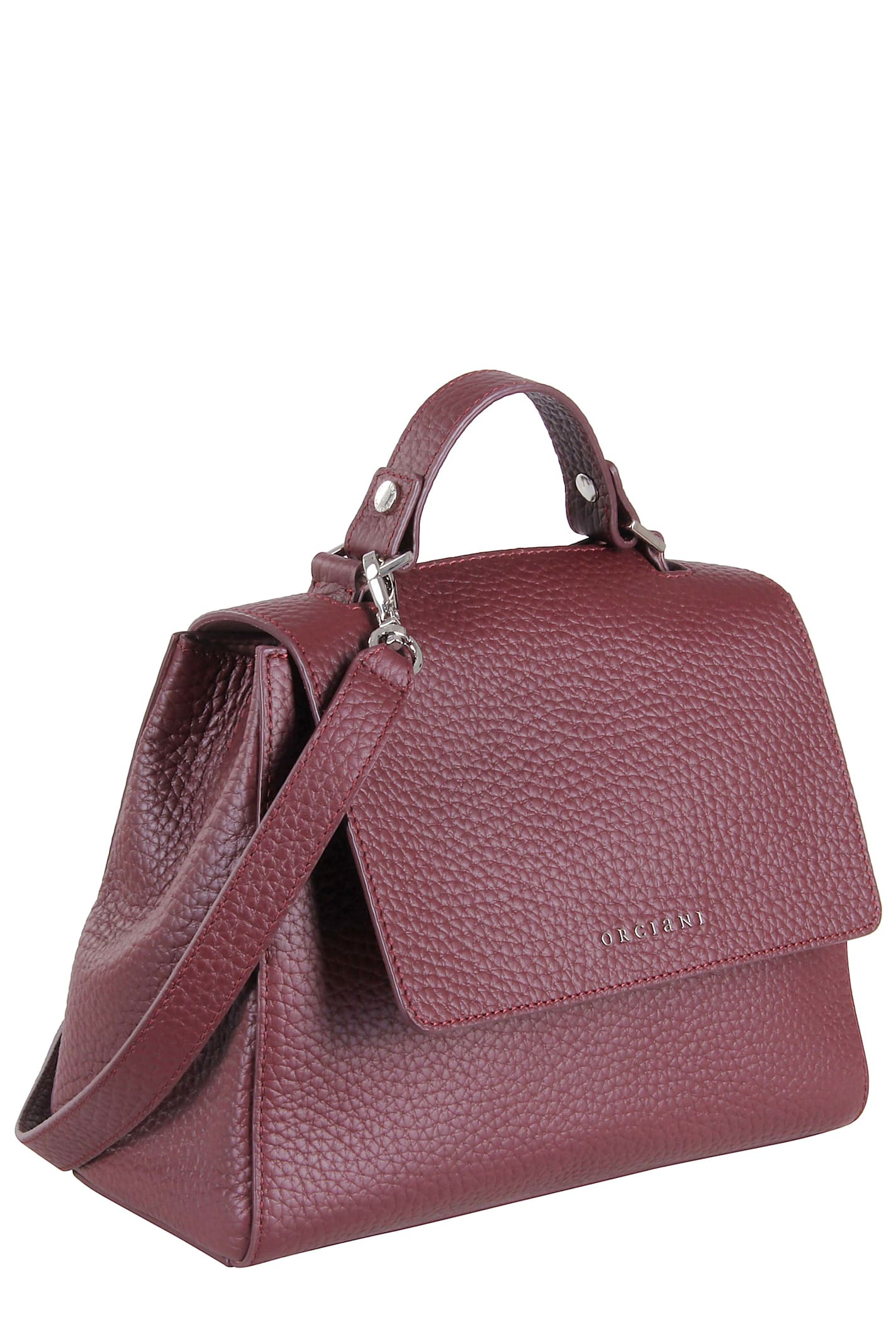 Orciani Borsa Sveva Soft Piccola A Mano In Burgundy