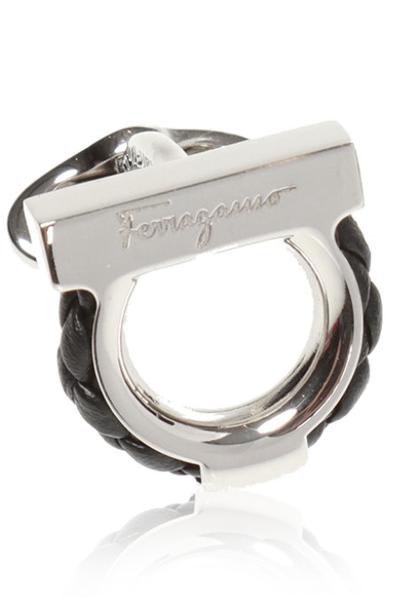 Ferragamo Gancini Cuff Links In Metallic