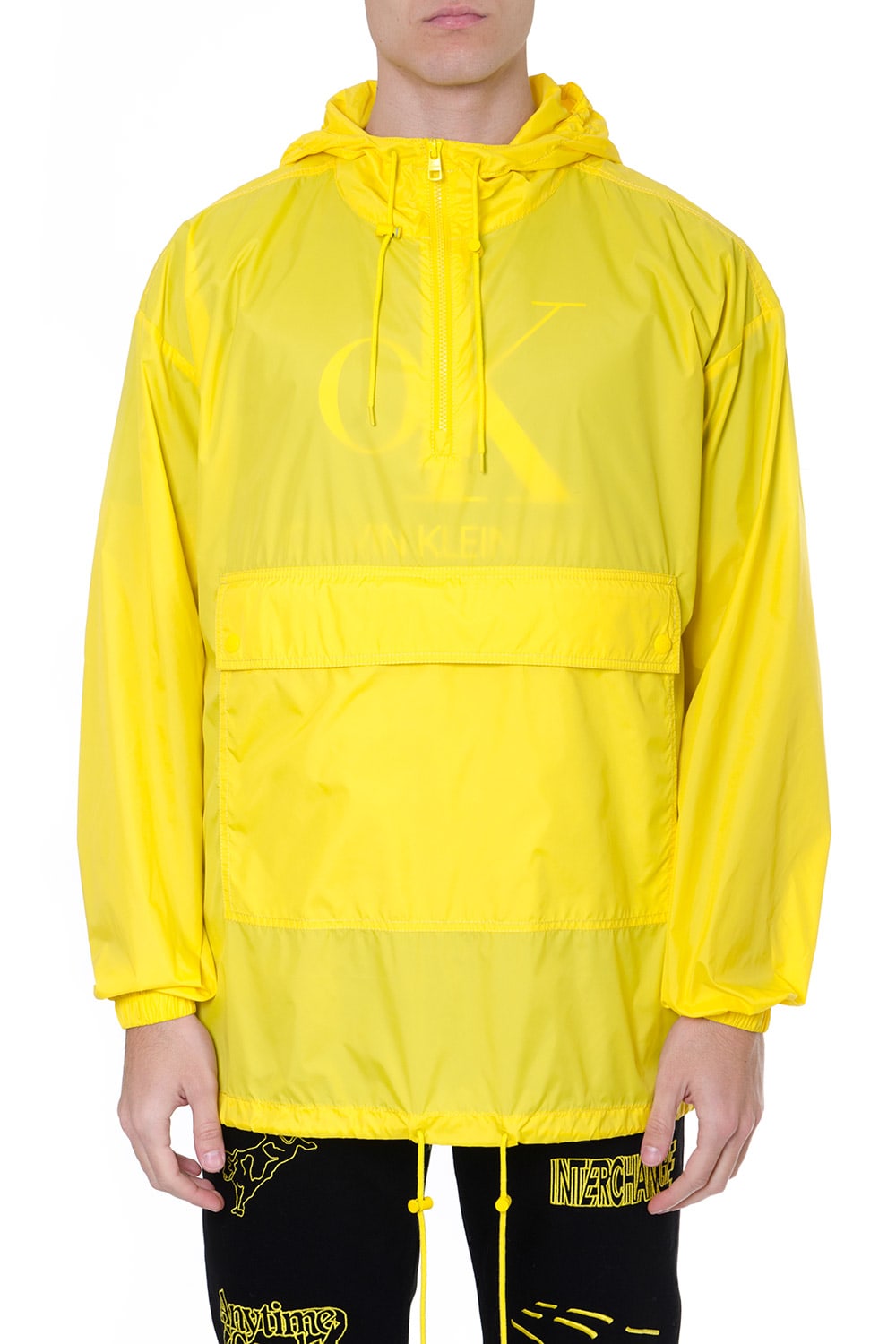 calvin klein yellow rain jacket