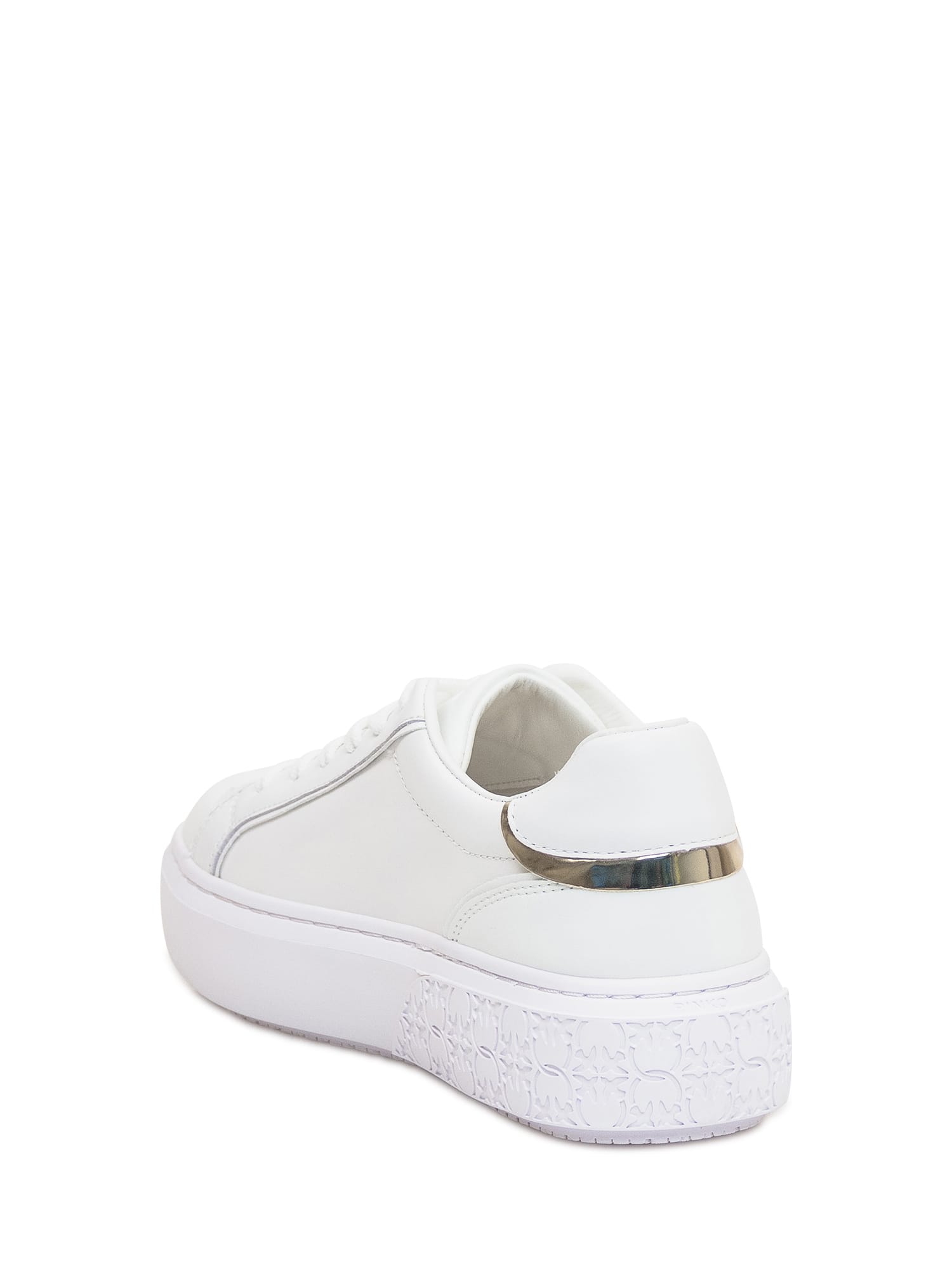 Shop Pinko Yoko 01 Sneaker In White Platinum