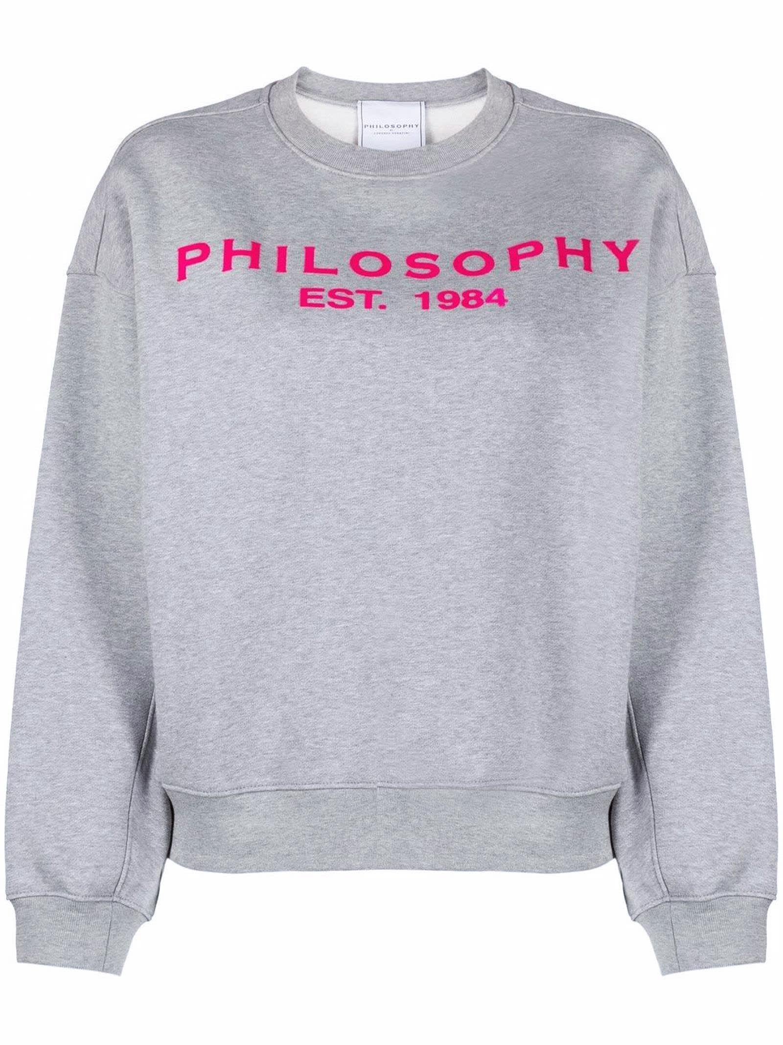 Philosophy di Lorenzo Serafini Grey Cotton Sweatshirt