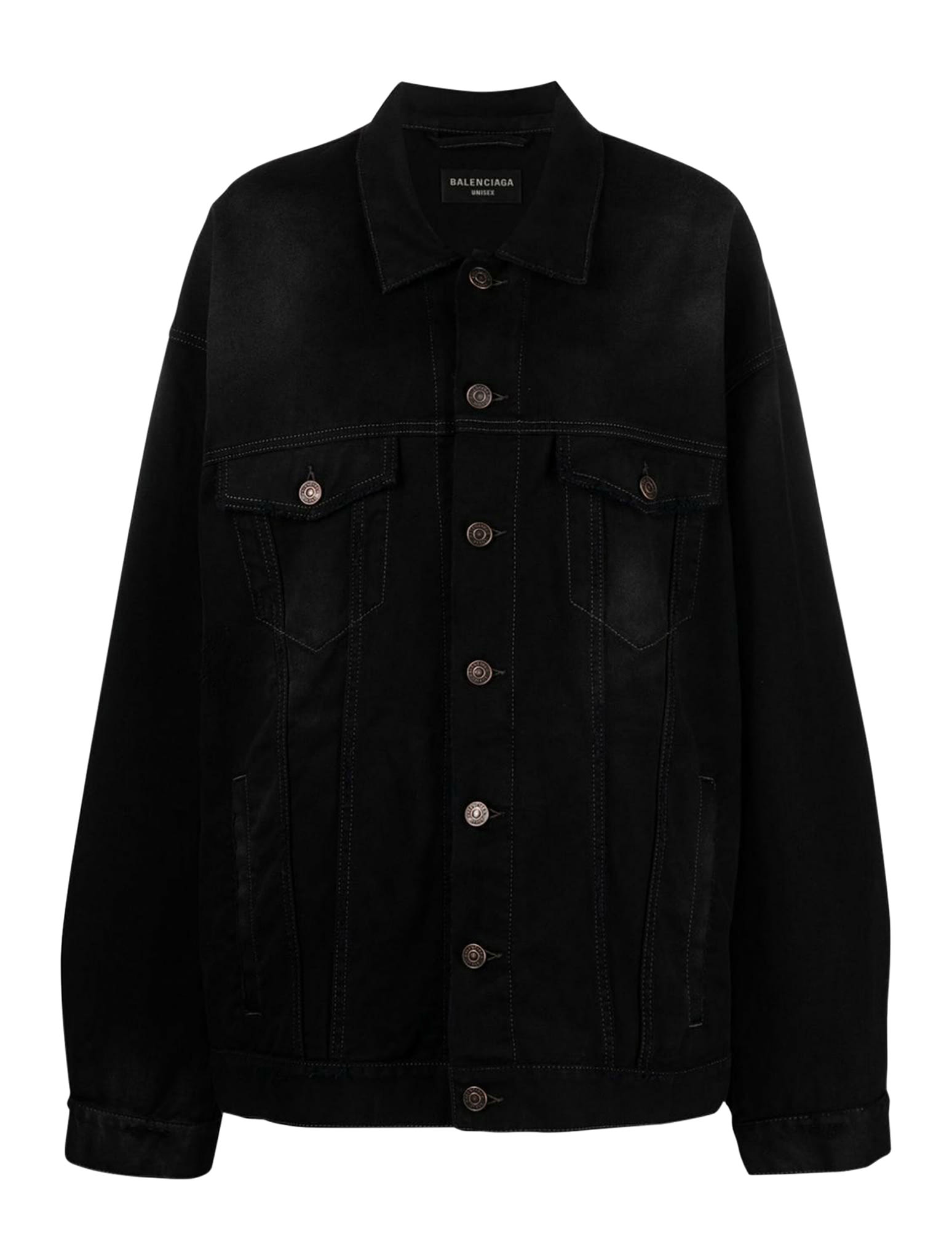 Balenciaga Oversized Jacket In Matte Black