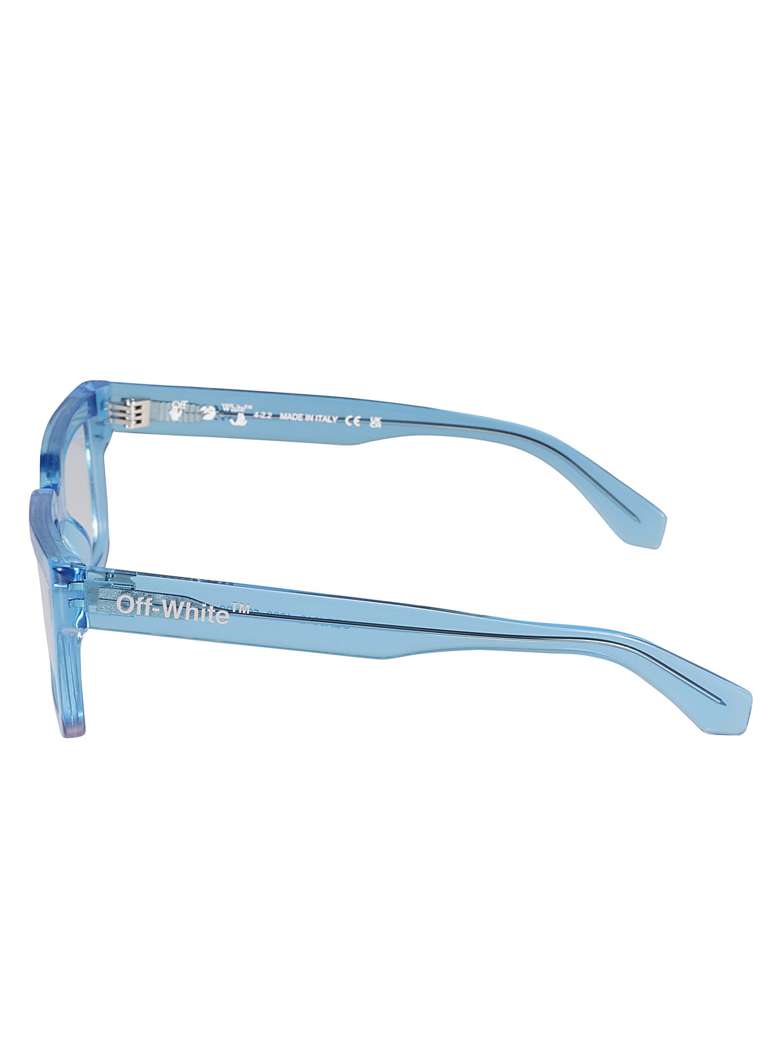 Off-White Optical Style 12 (Color: Light Crystal with Blue Block)