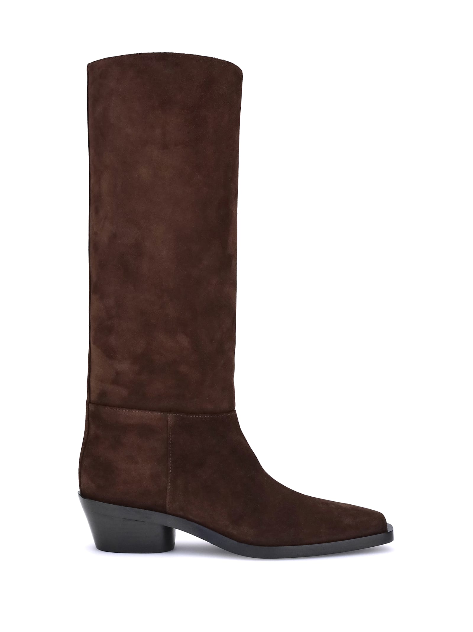 Proenza Schouler 40mm Bronco Suede Knee-high Boots In Blue