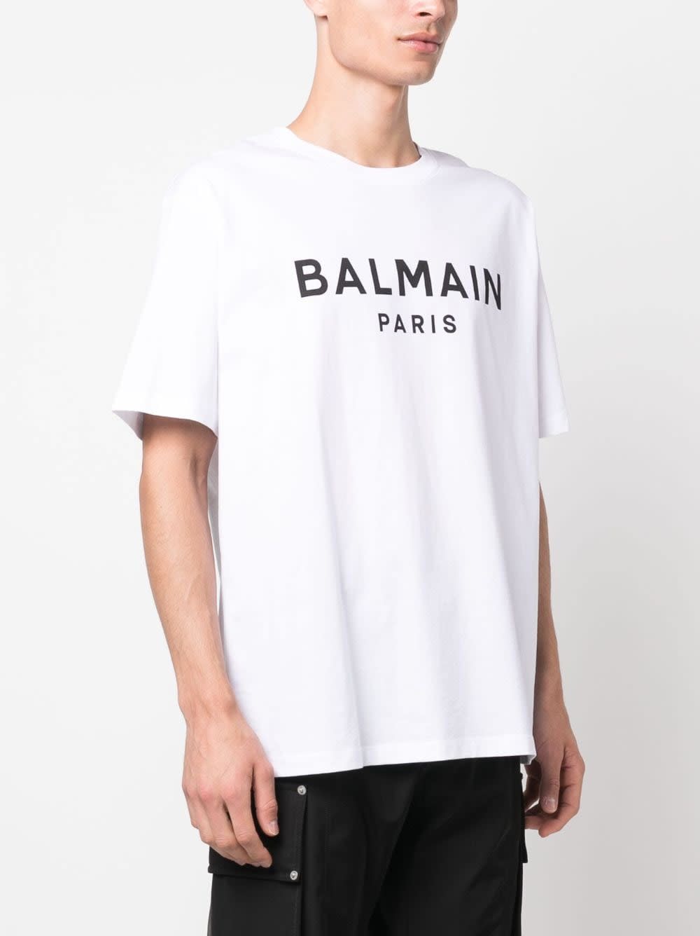 Shop Balmain Paris T-shirt In White