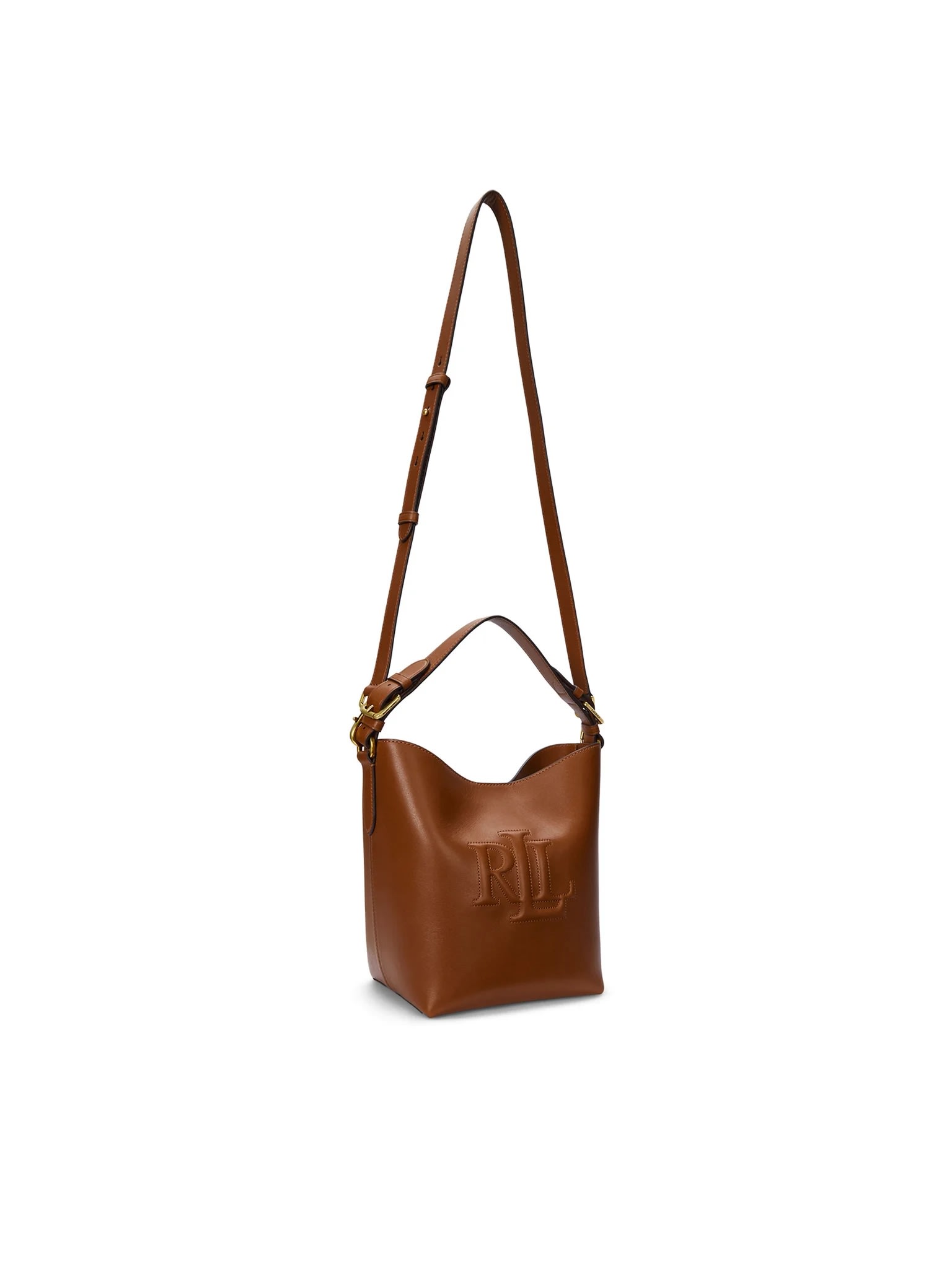 Shop Ralph Lauren Witley Md Bk Bucket Bag Medium In Lauren Tan