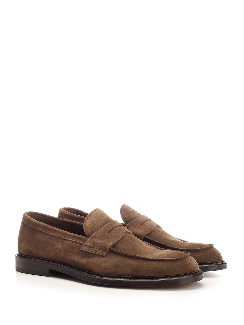 Shop Doucal's Dark Brown Loafer