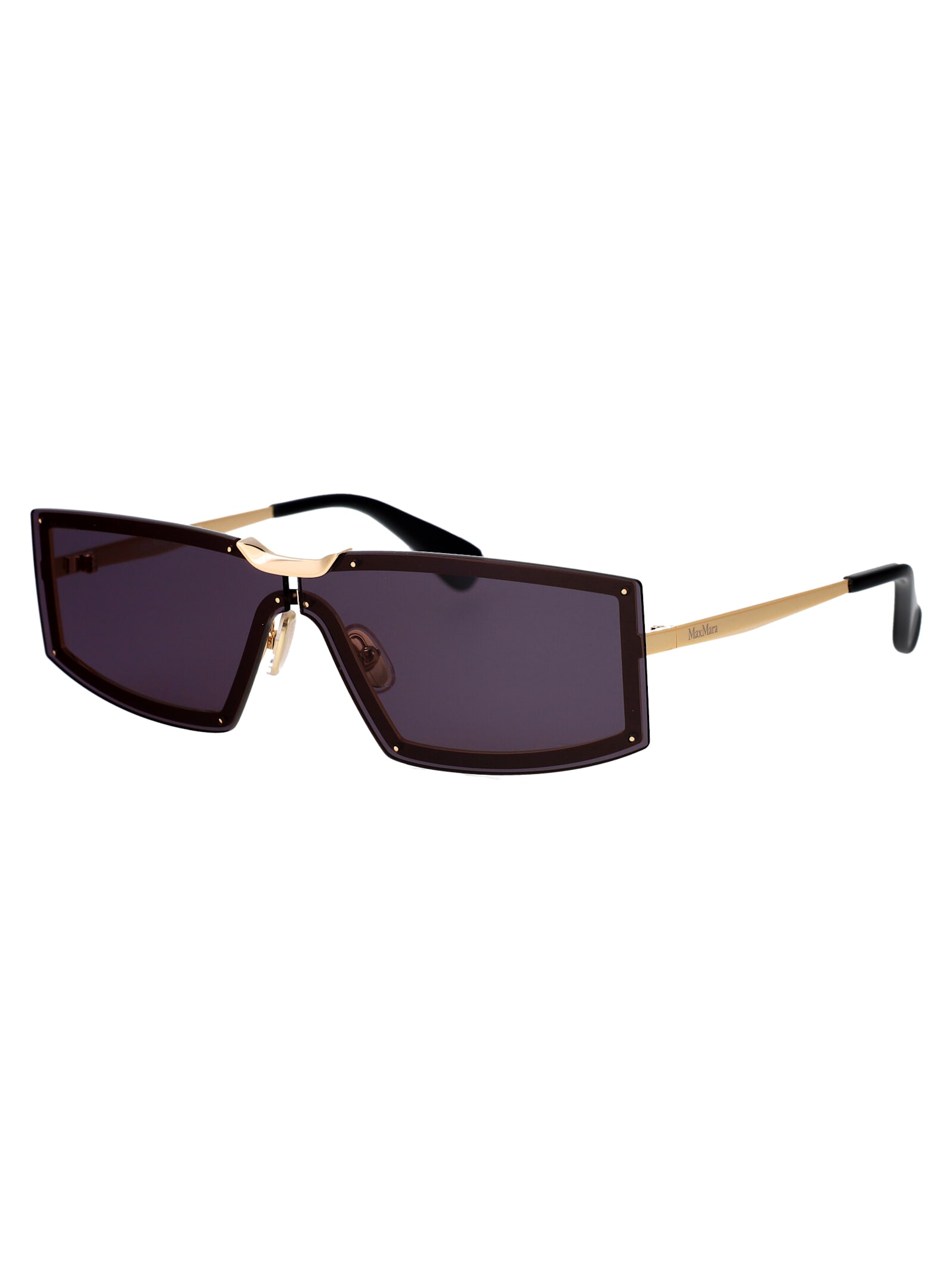 Shop Max Mara Mm0118/s Sunglasses In Black