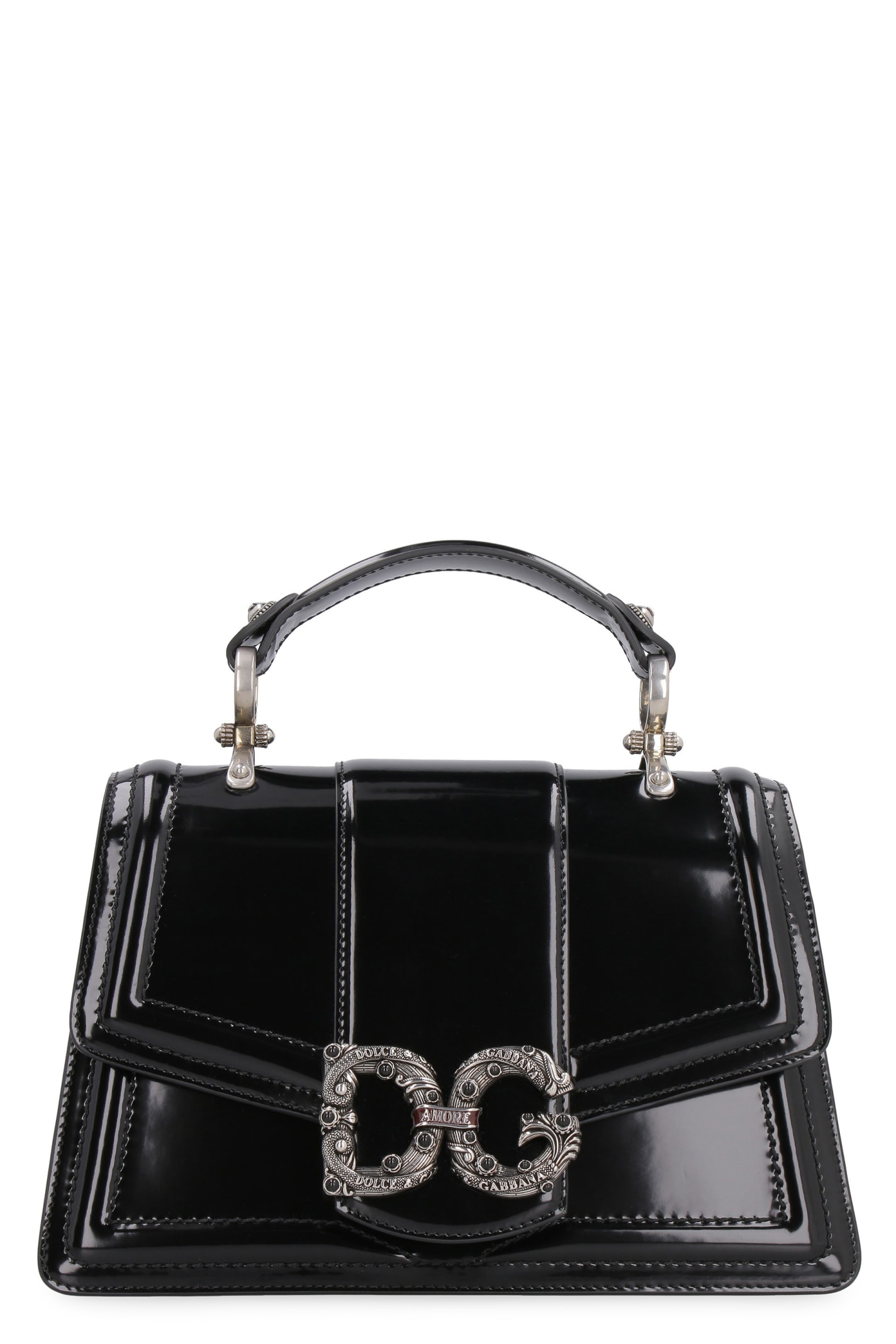 Dolce & Gabbana Dg Amore Leather Handbag