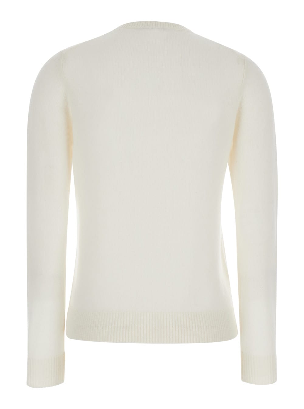 Shop Theory White Crewneck Sweater In Cashmere Woman
