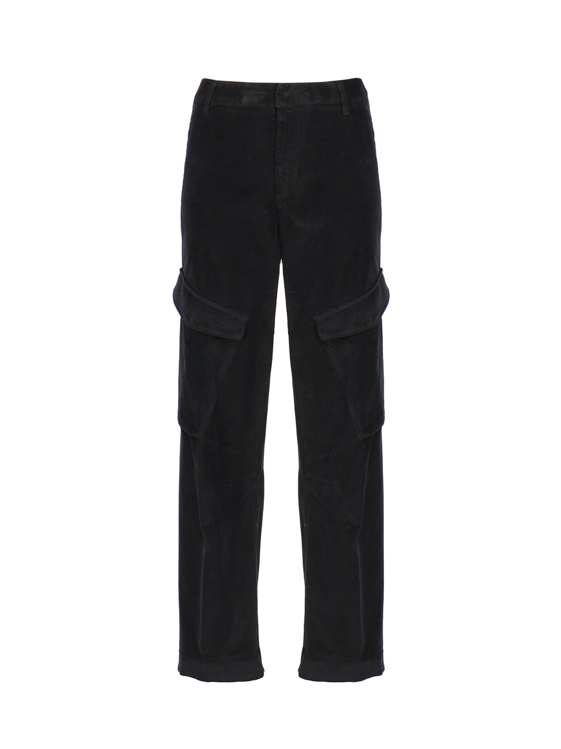 Shop Dondup Camila Loose Trousers In Cotton In Black