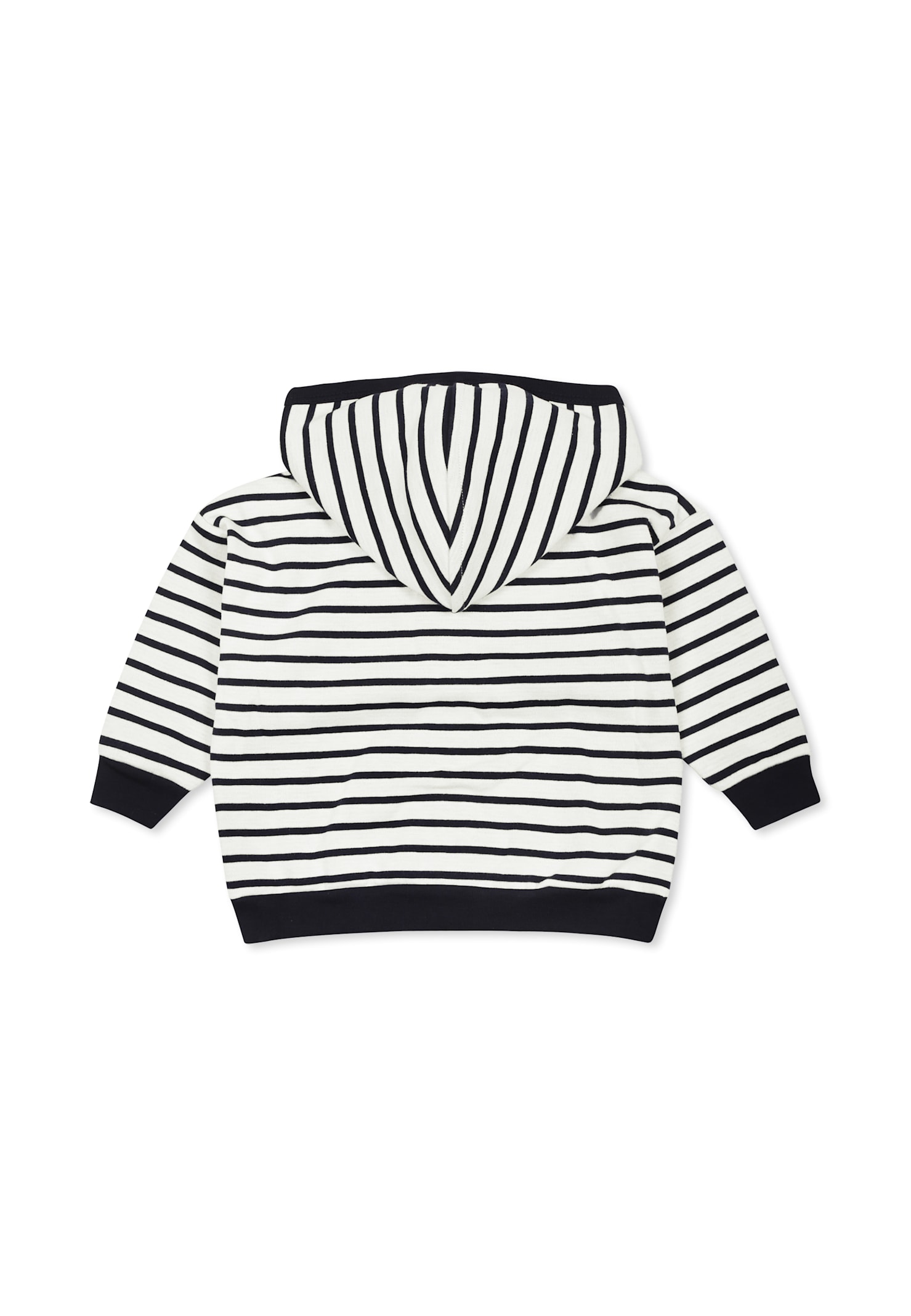 Petit Bateau White Sweatshirt For Babykids With Logo In White