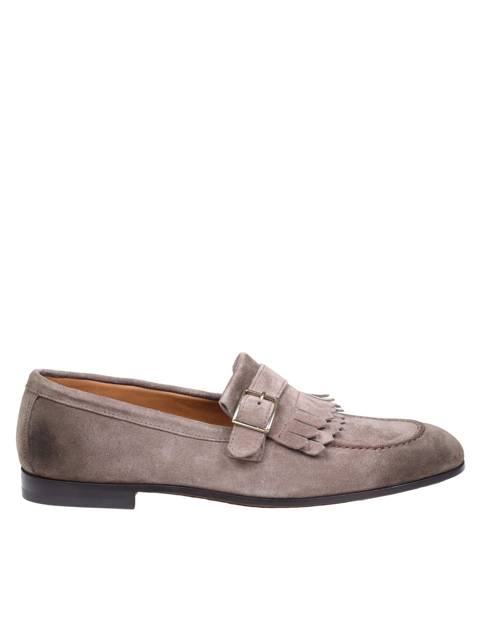 Doucal's Suede Moccasin With Buckle