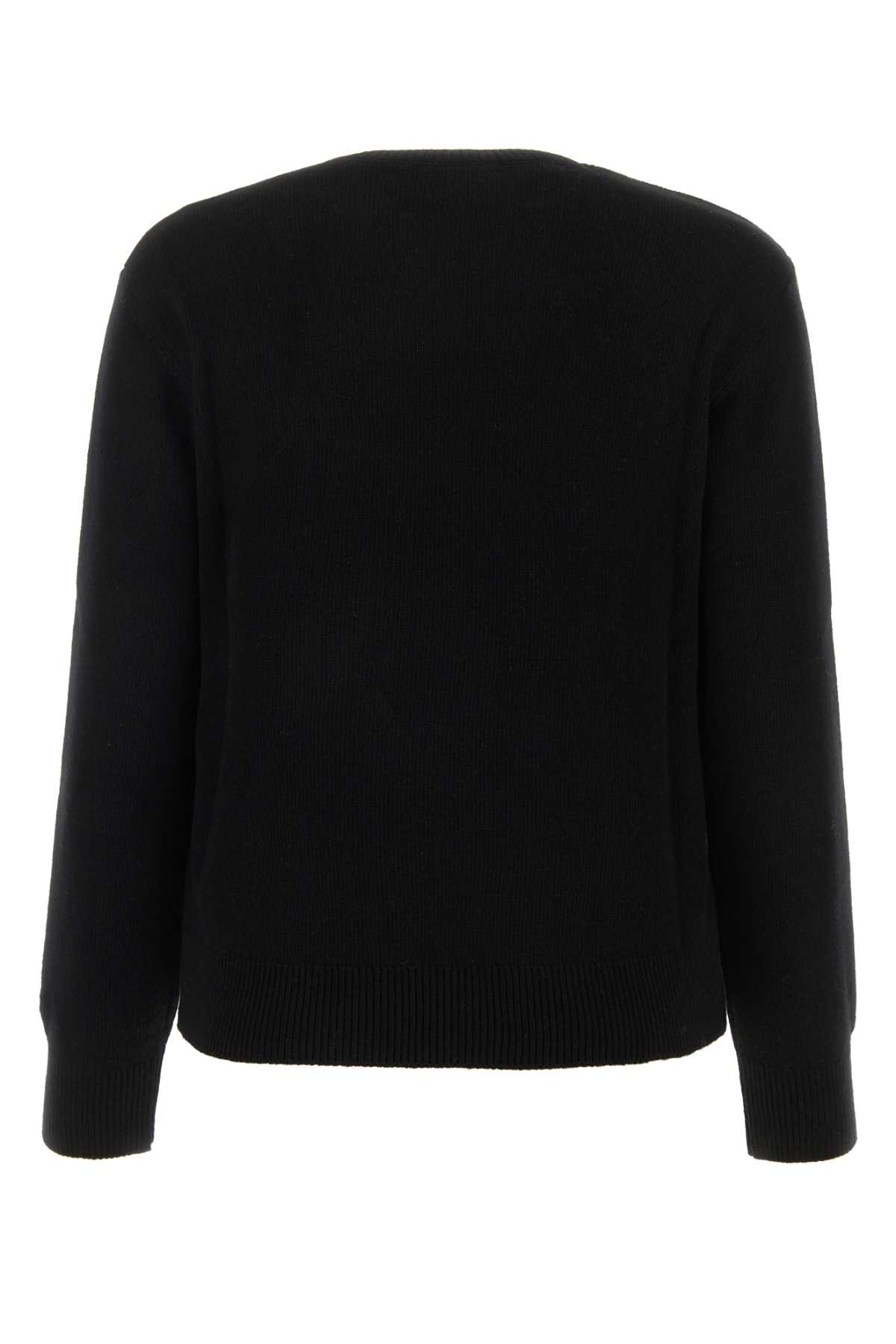 Mc2 Saint Barth Black Wool Blend Sweater In 00