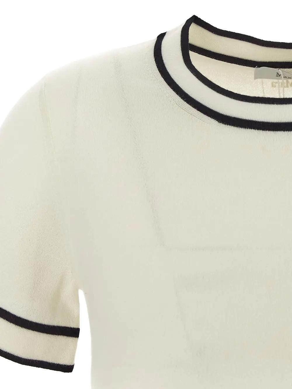 Max Mara Cropped T-shirt In Gray