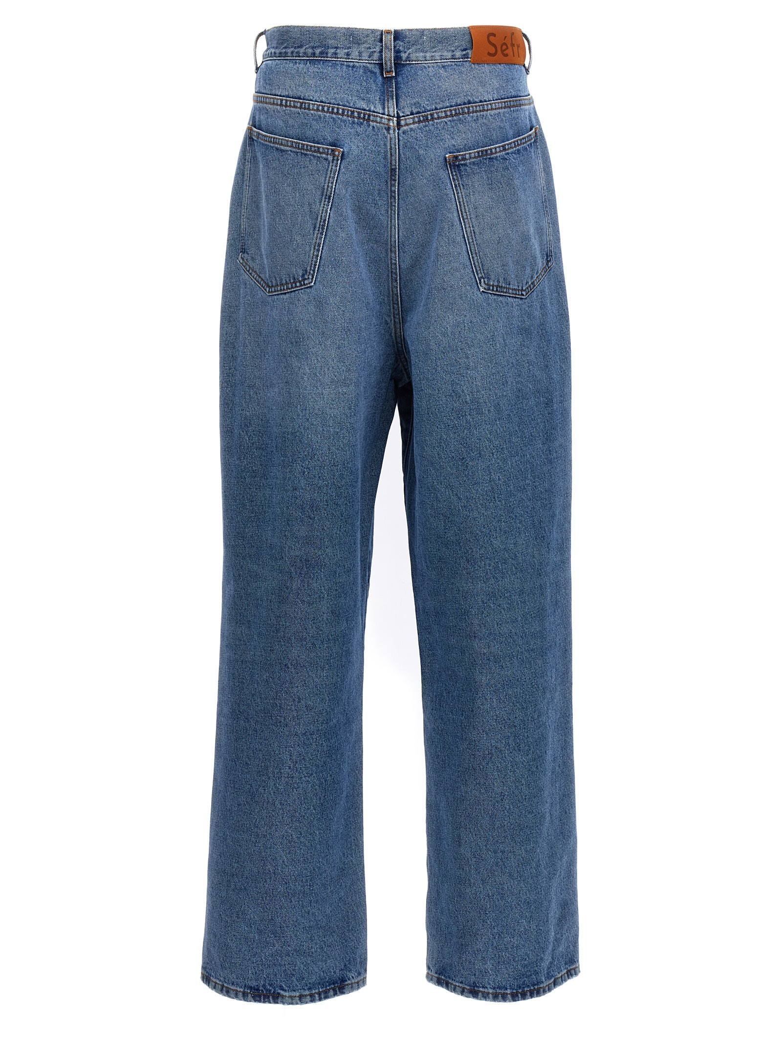 Shop Séfr Disco Cut Jeans In Blue