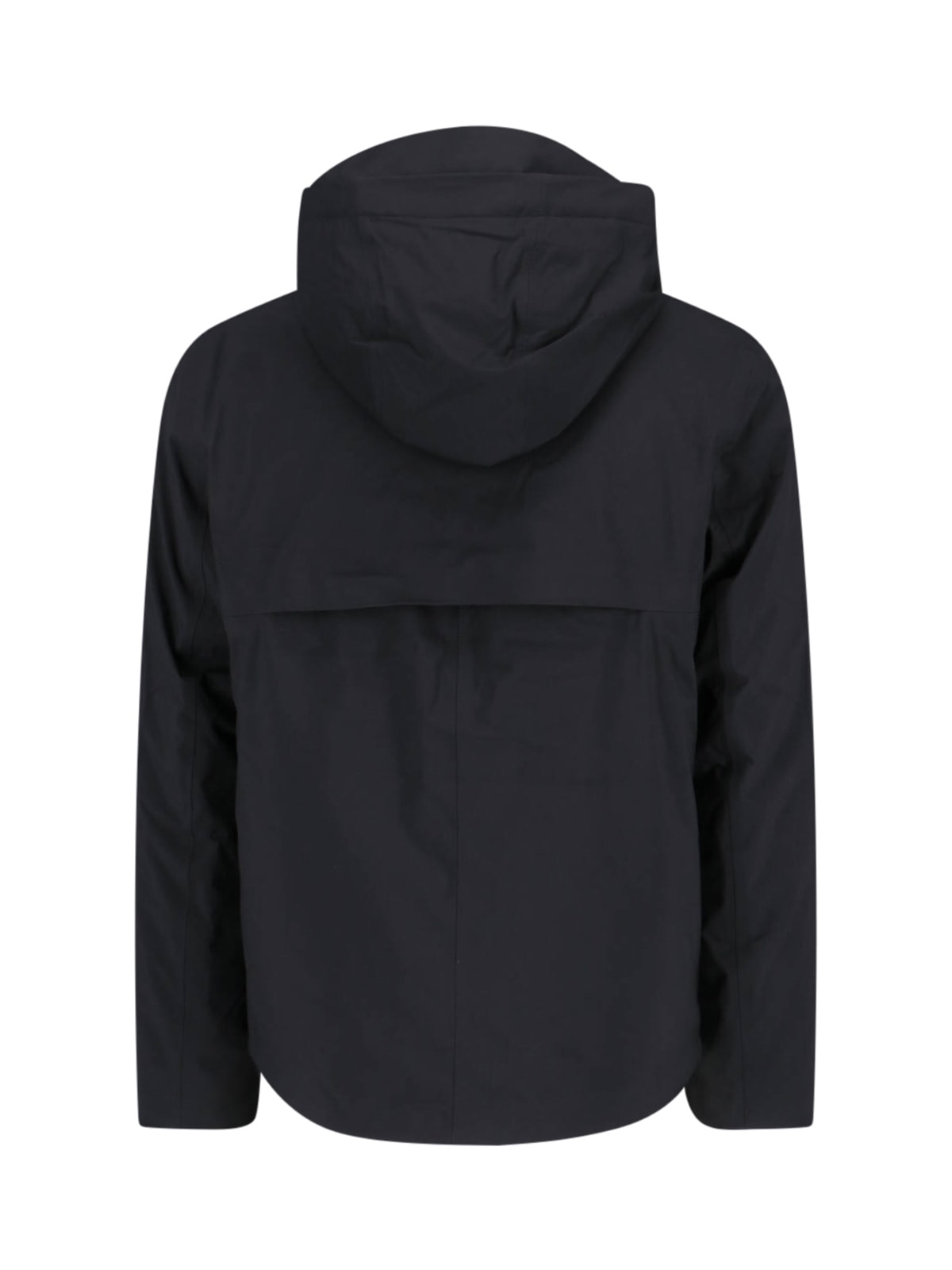 Shop K-way Waterproof Jacket In Black Pure