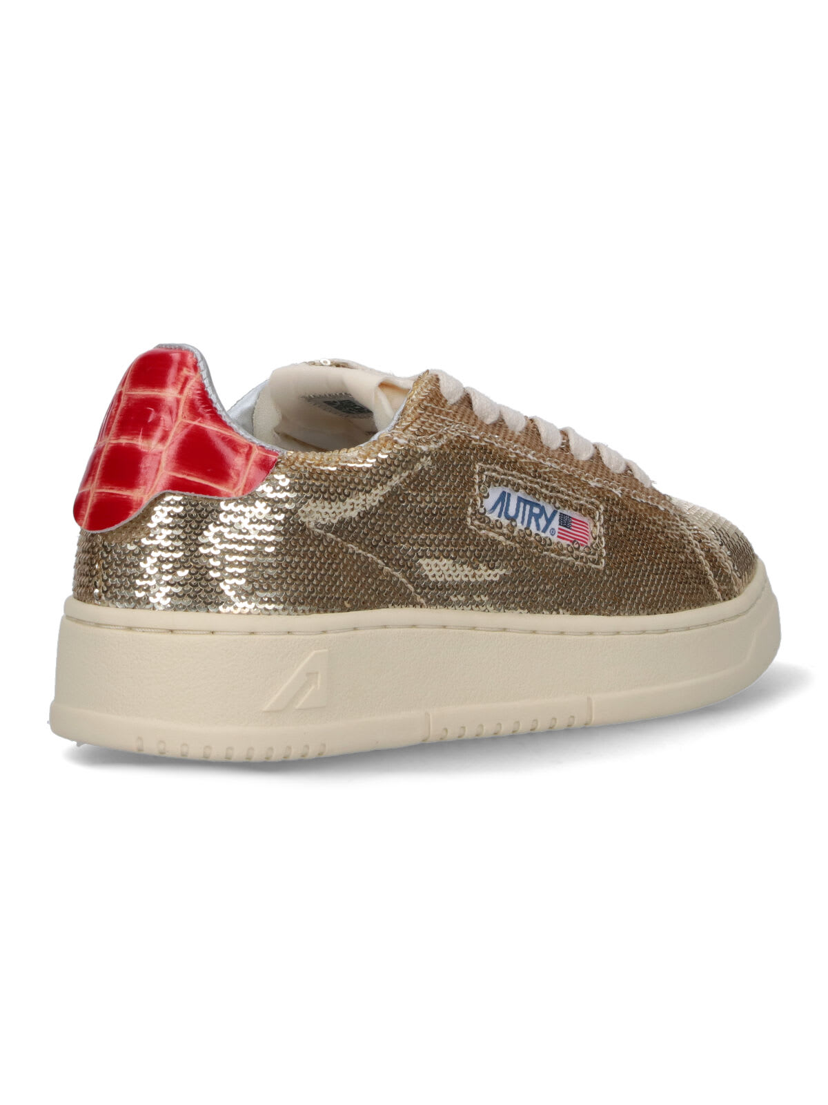 Autry Dallas Low-top Sneakers In Gold