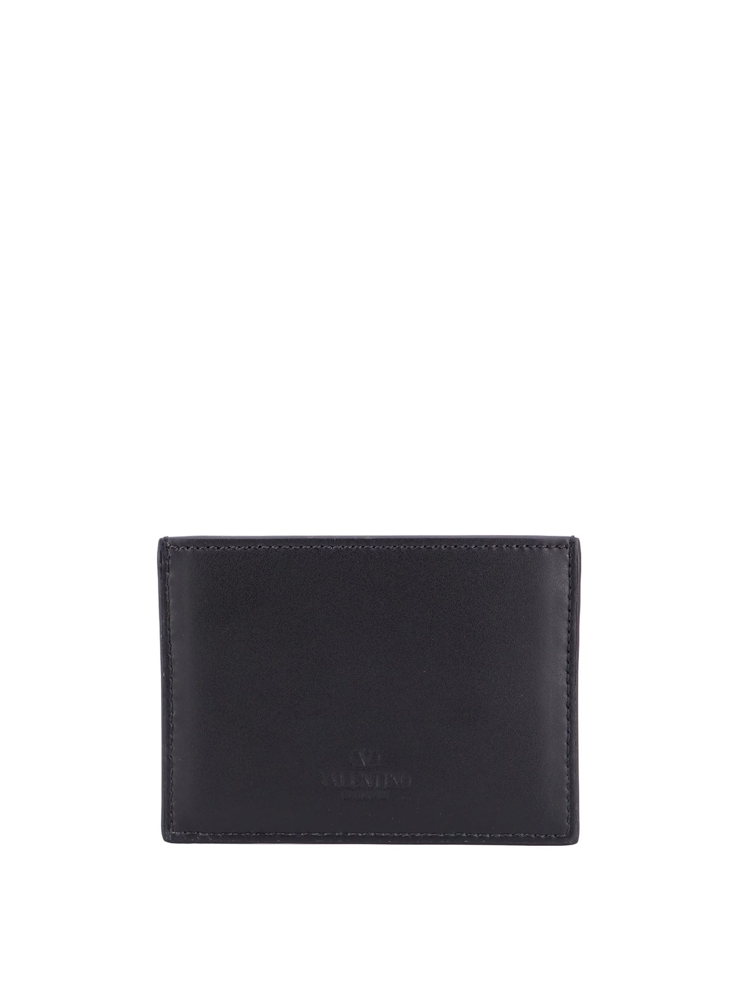 Shop Valentino Card Holder In Black