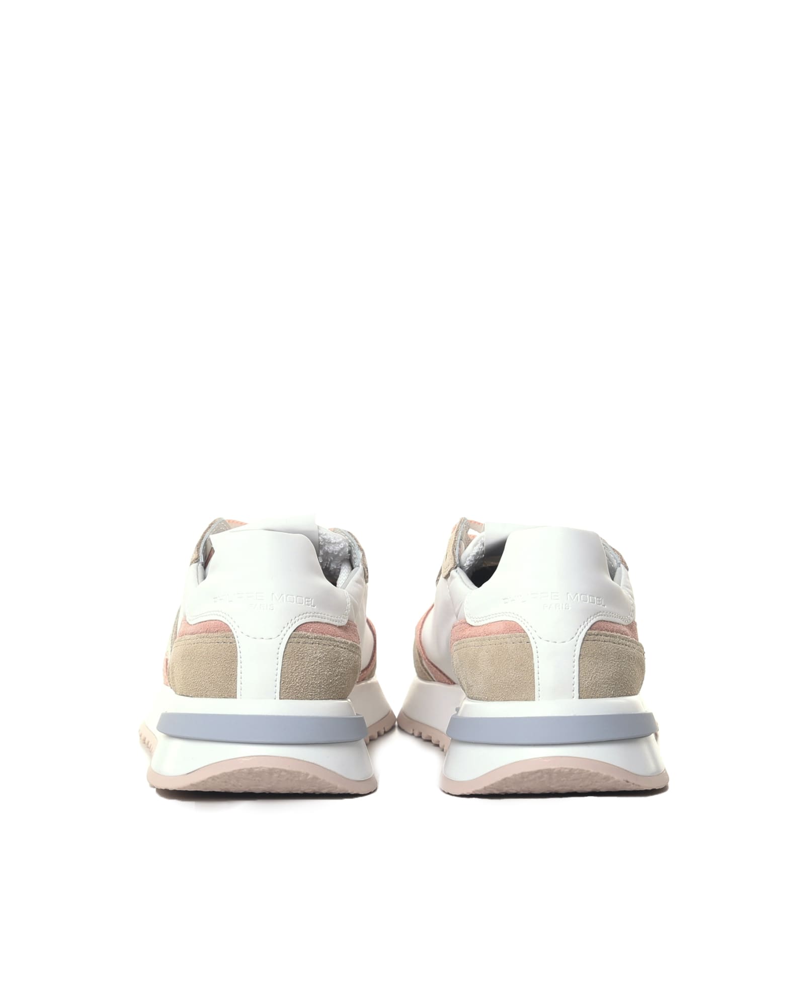 Shop Philippe Model Fabric Sneakers In Mondial Pop_blanc Sable
