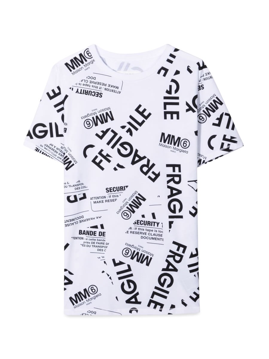 Mm6 Maison Margiela Kids' T-shirt In White