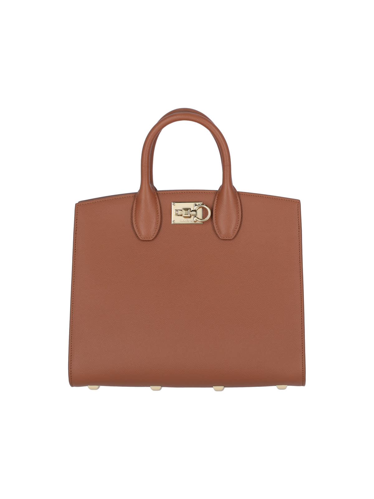 Shop Ferragamo Studio Box Handbag In Brown