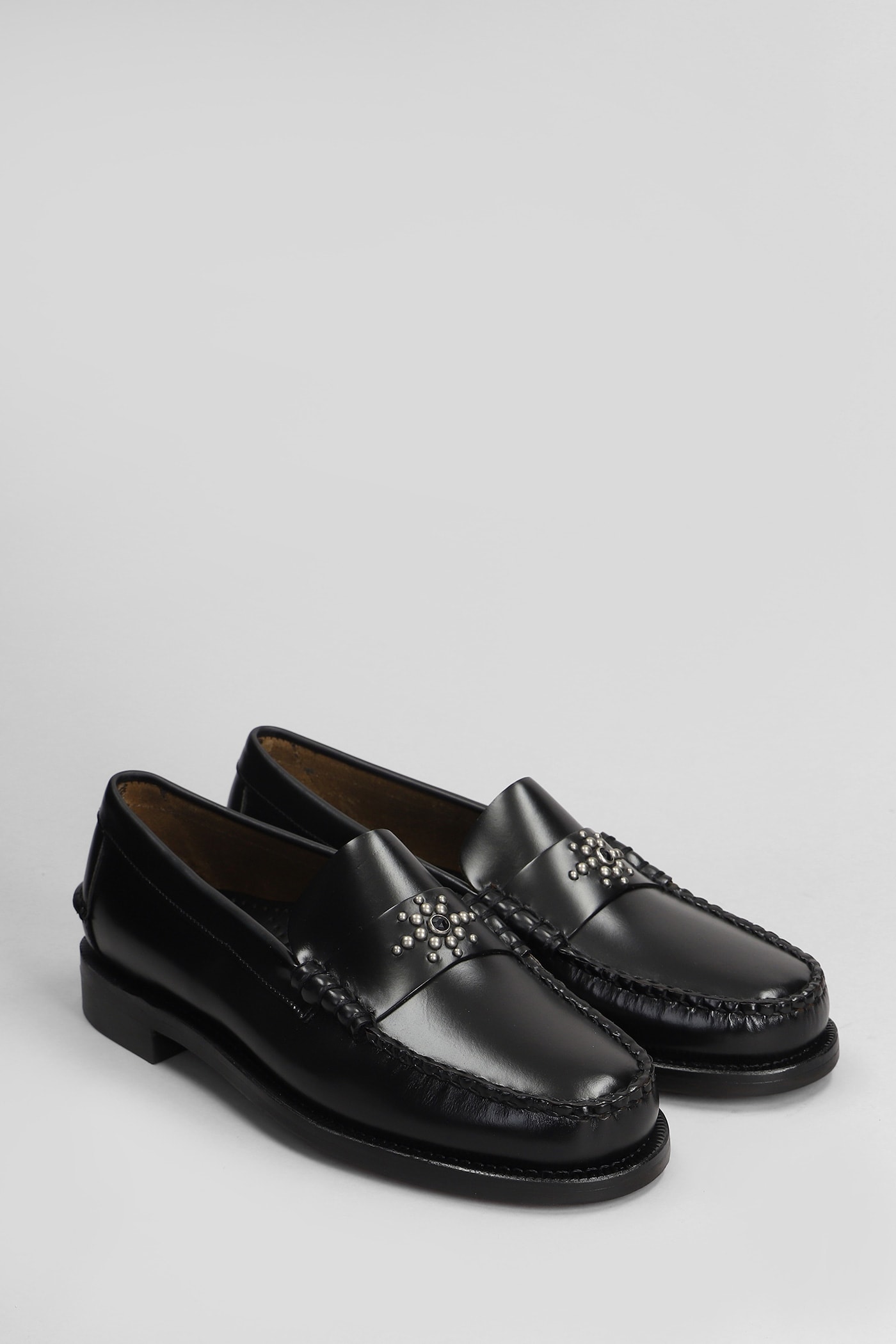 SEBAGO CLASSIC DAN SUN LOAFERS IN BLACK LEATHER 