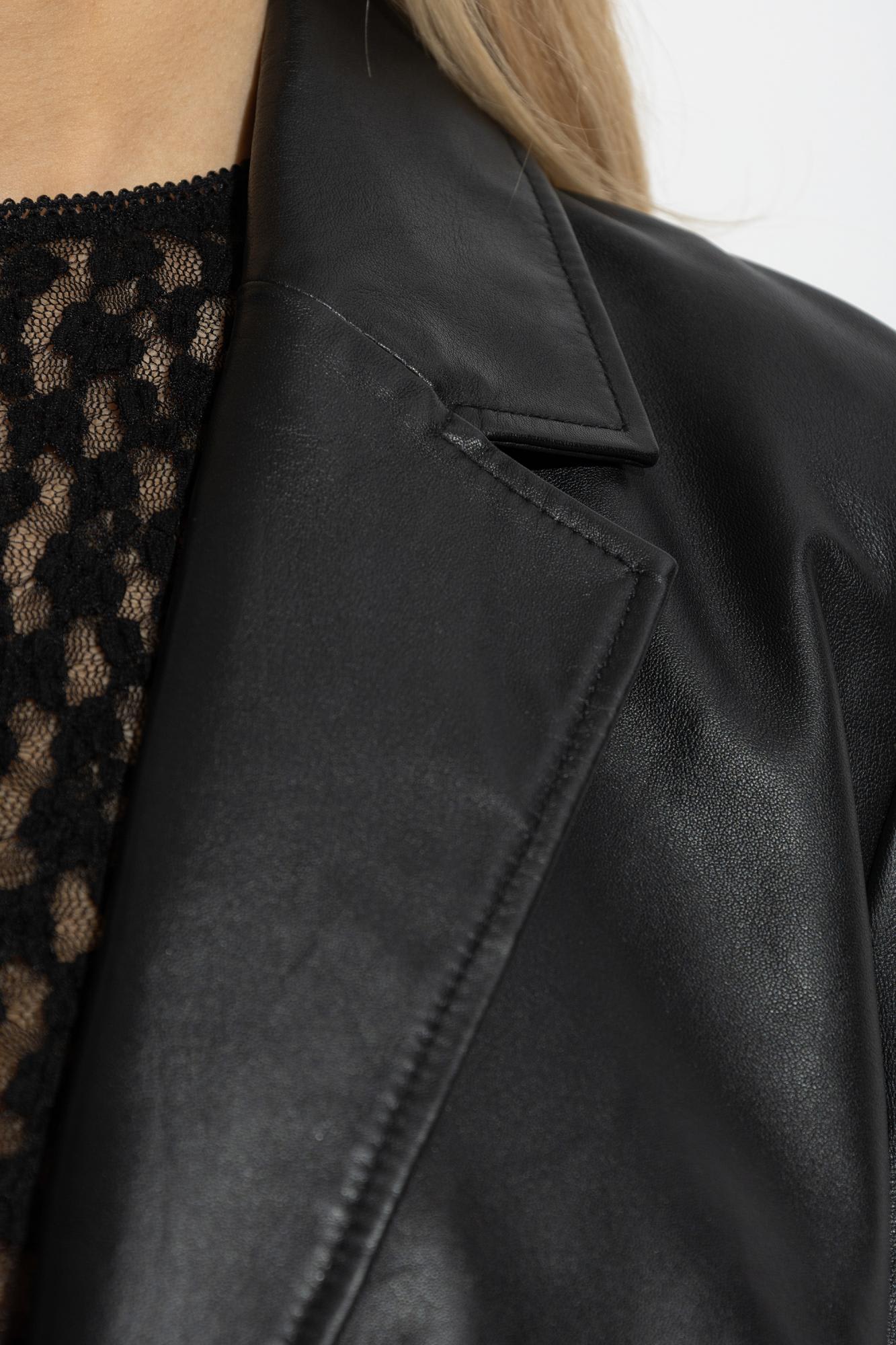 Ps By Paul Smith Ps Paul Smith Leather Blazer In Black