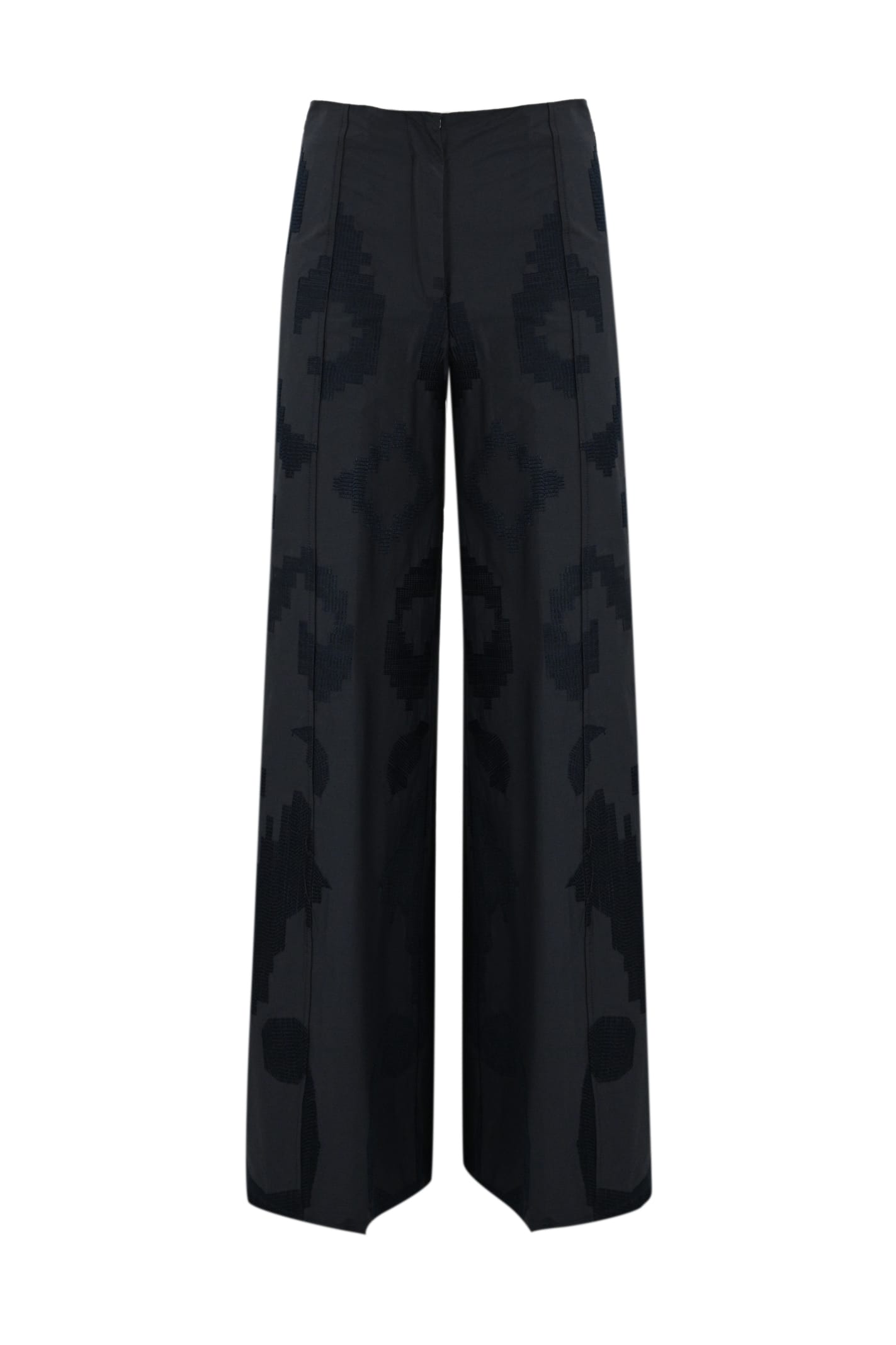 Palazzo Trousers With Embroidery
