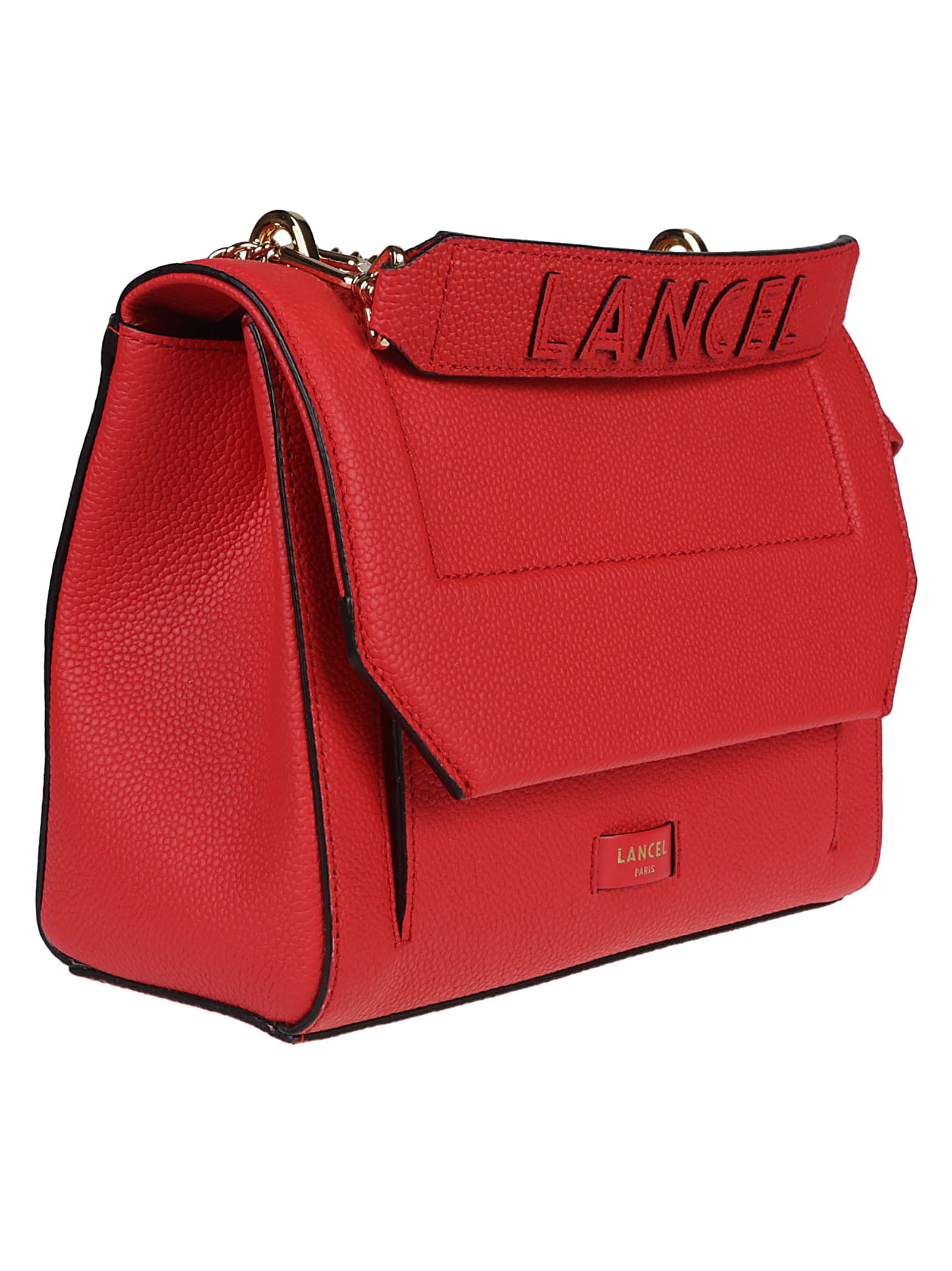 Shop Lancel Ninon Medium Flap Bag In Jq Kiss Red