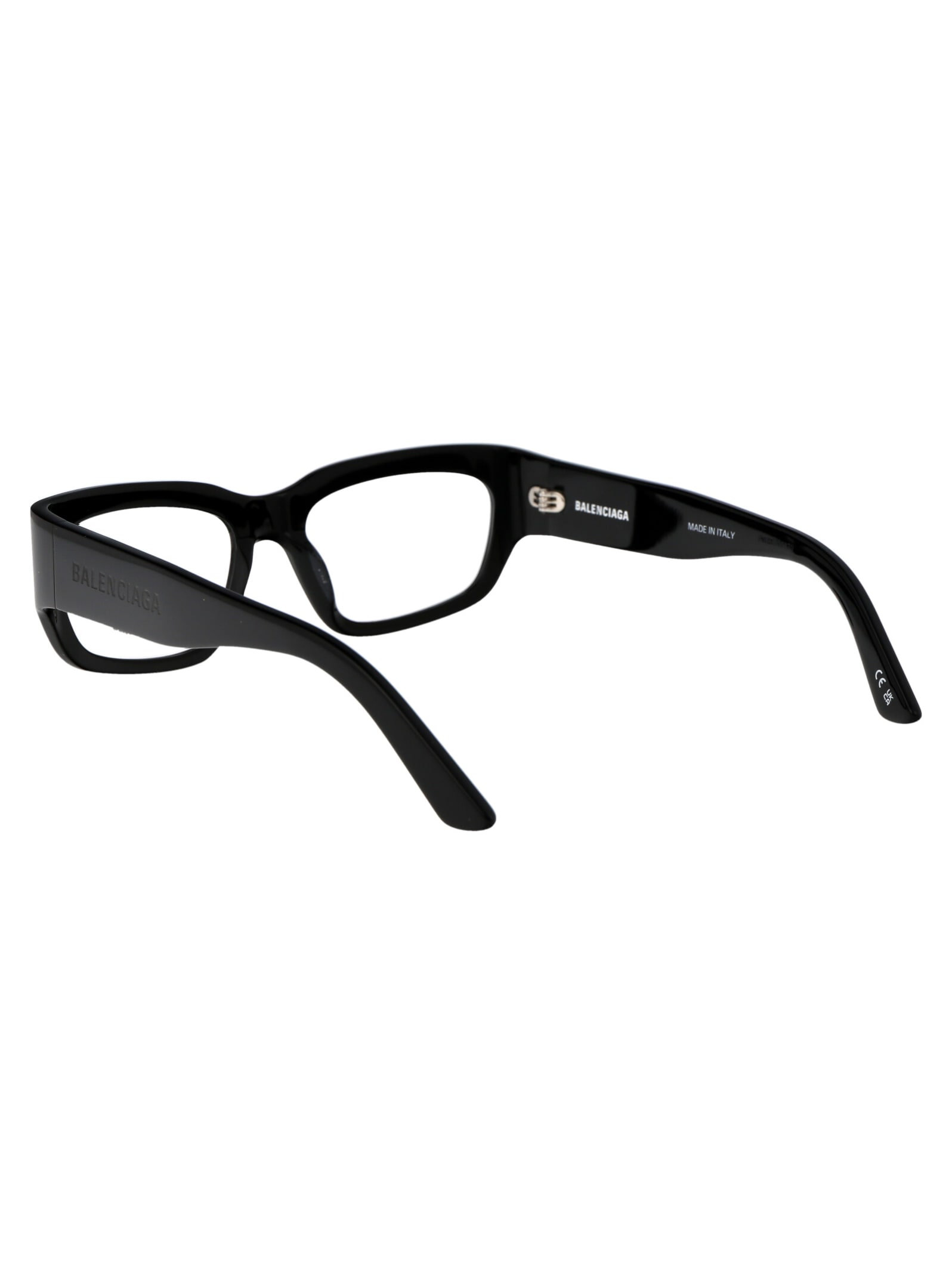 Shop Balenciaga Bb0334o Glasses In 001 Black Black Transparent