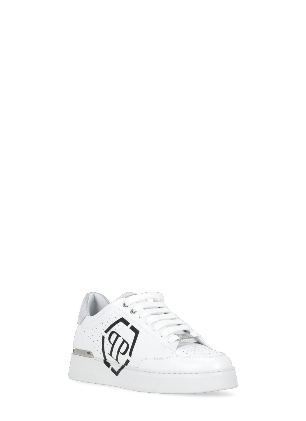 Shop Philipp Plein Lo-top Hexagon Sneakers In White