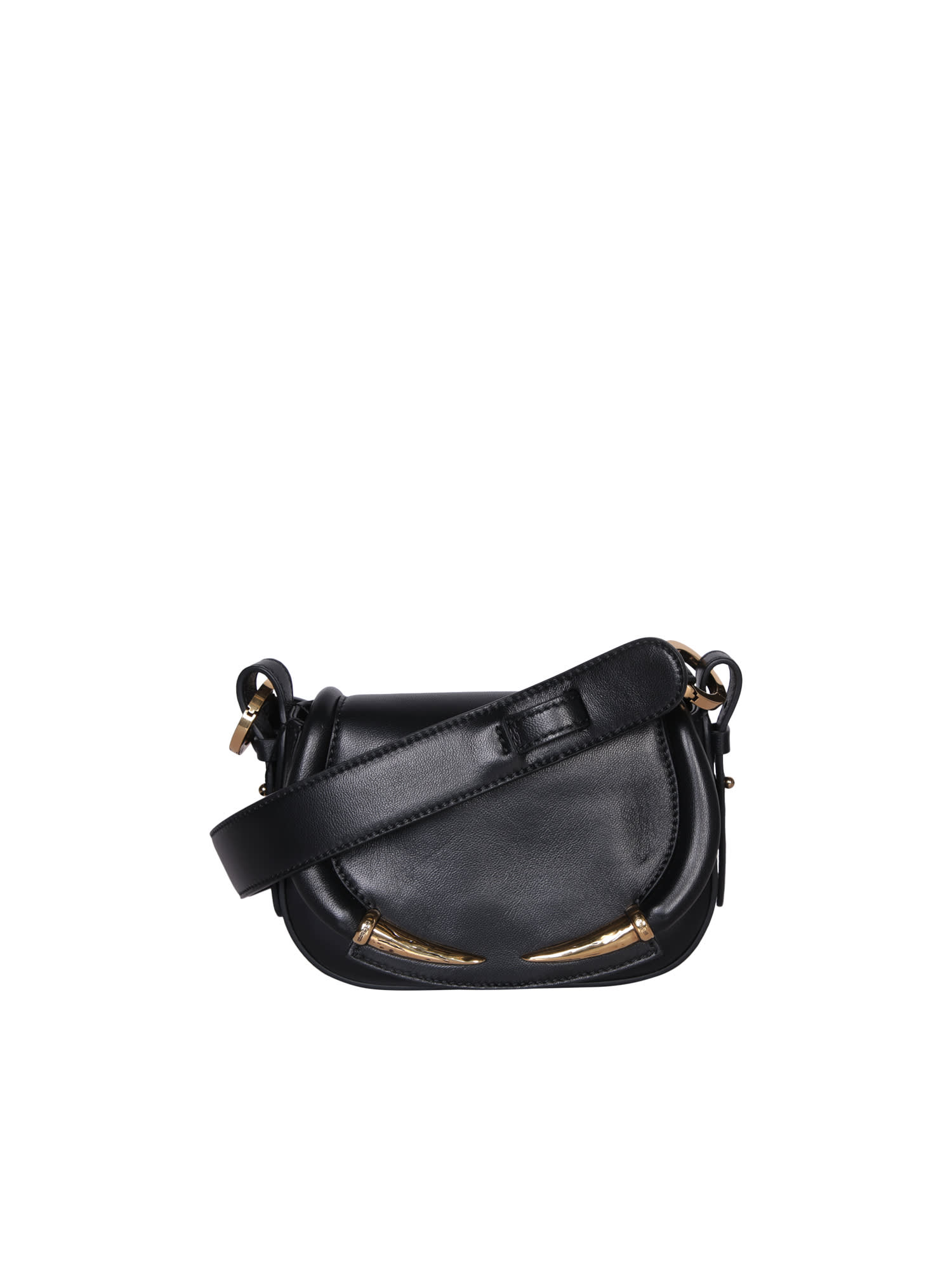 Shop Roberto Cavalli Black Leather Shoulder Bag