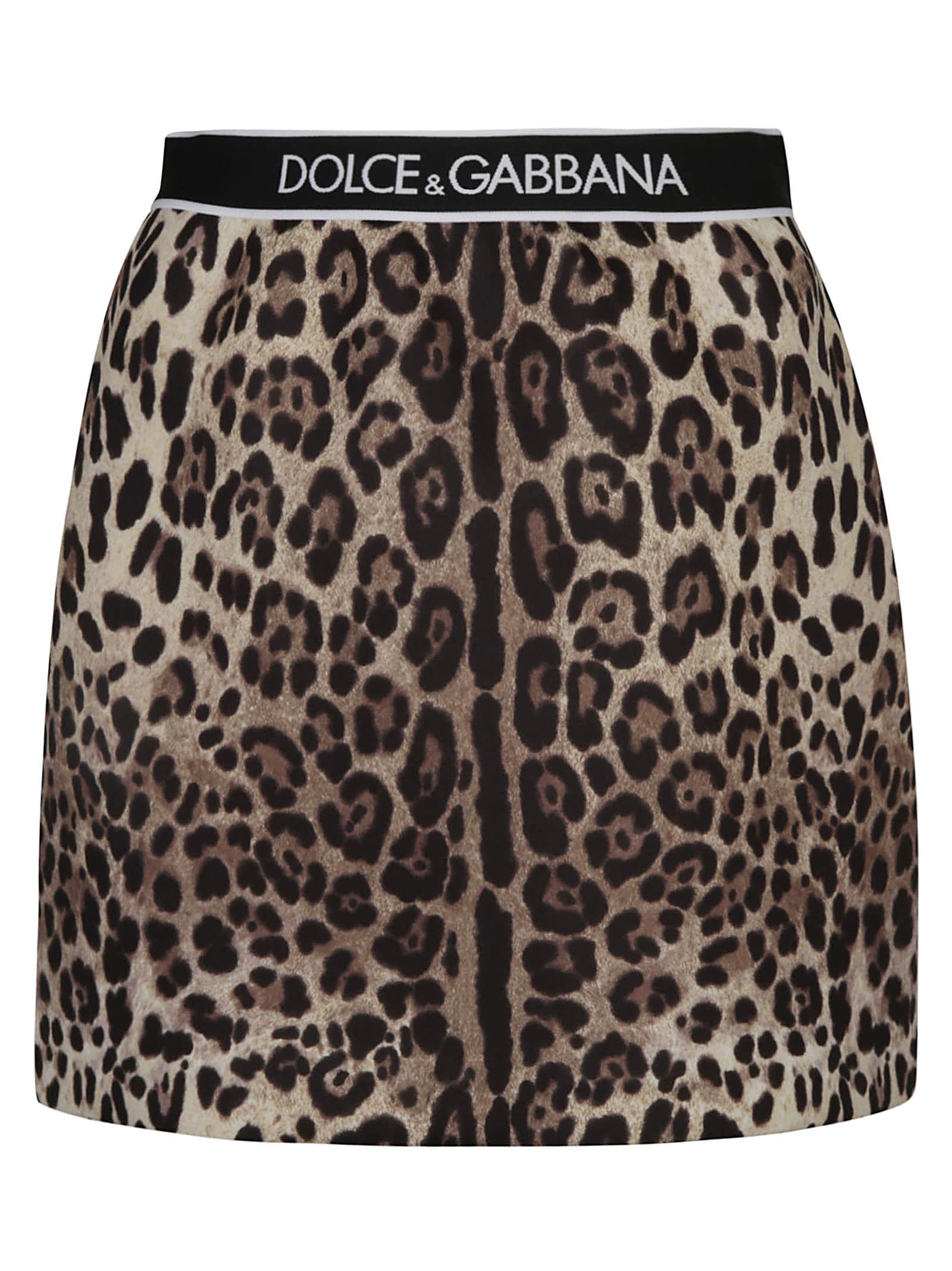 Dolce & Gabbana Logo Waist Mini Skirt