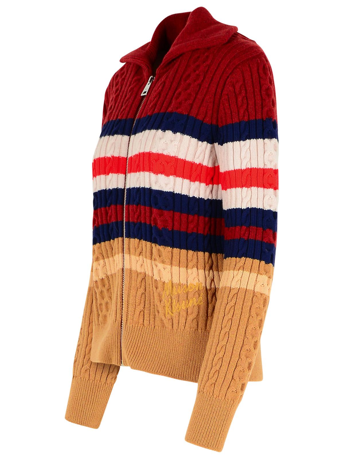 Maison Kitsuné Multi Wool Blend Sweater In Multicolor