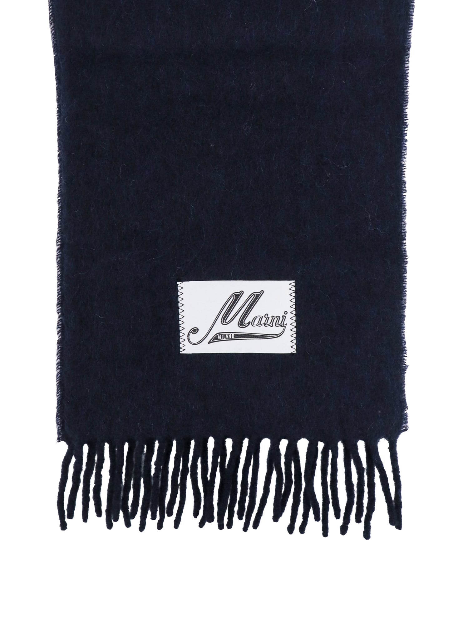 Shop Marni Scarf In Blublack