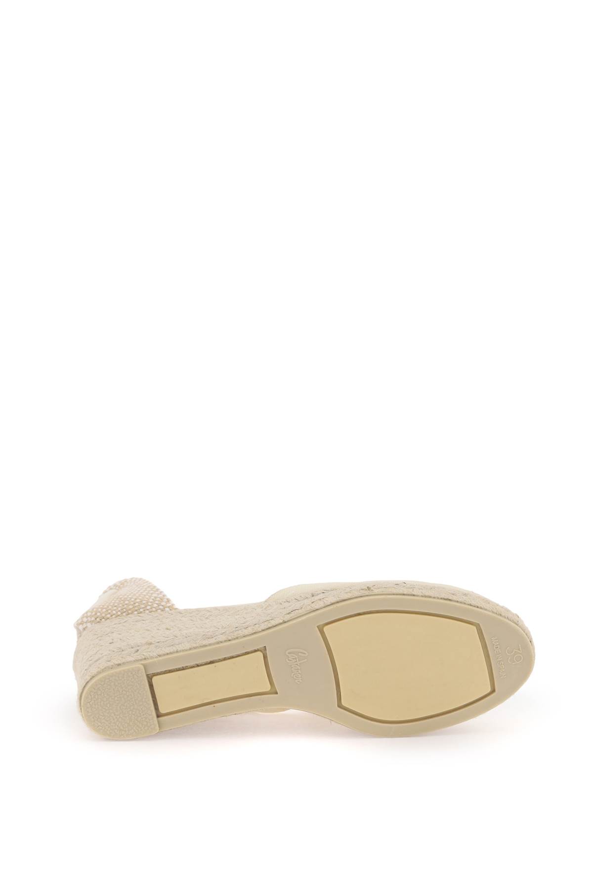 Castaã±er Carina Wedge Sandals In Neutral
