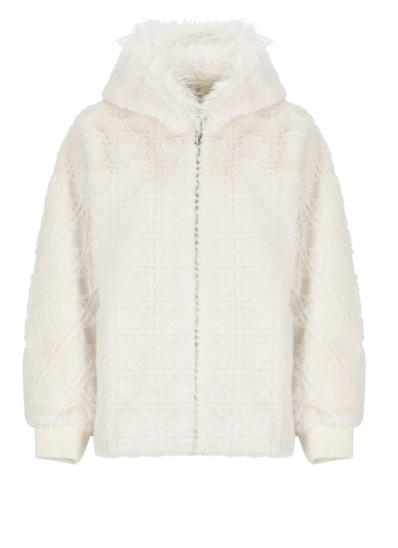 Shop Bully Synthryic Fur Jacket In White