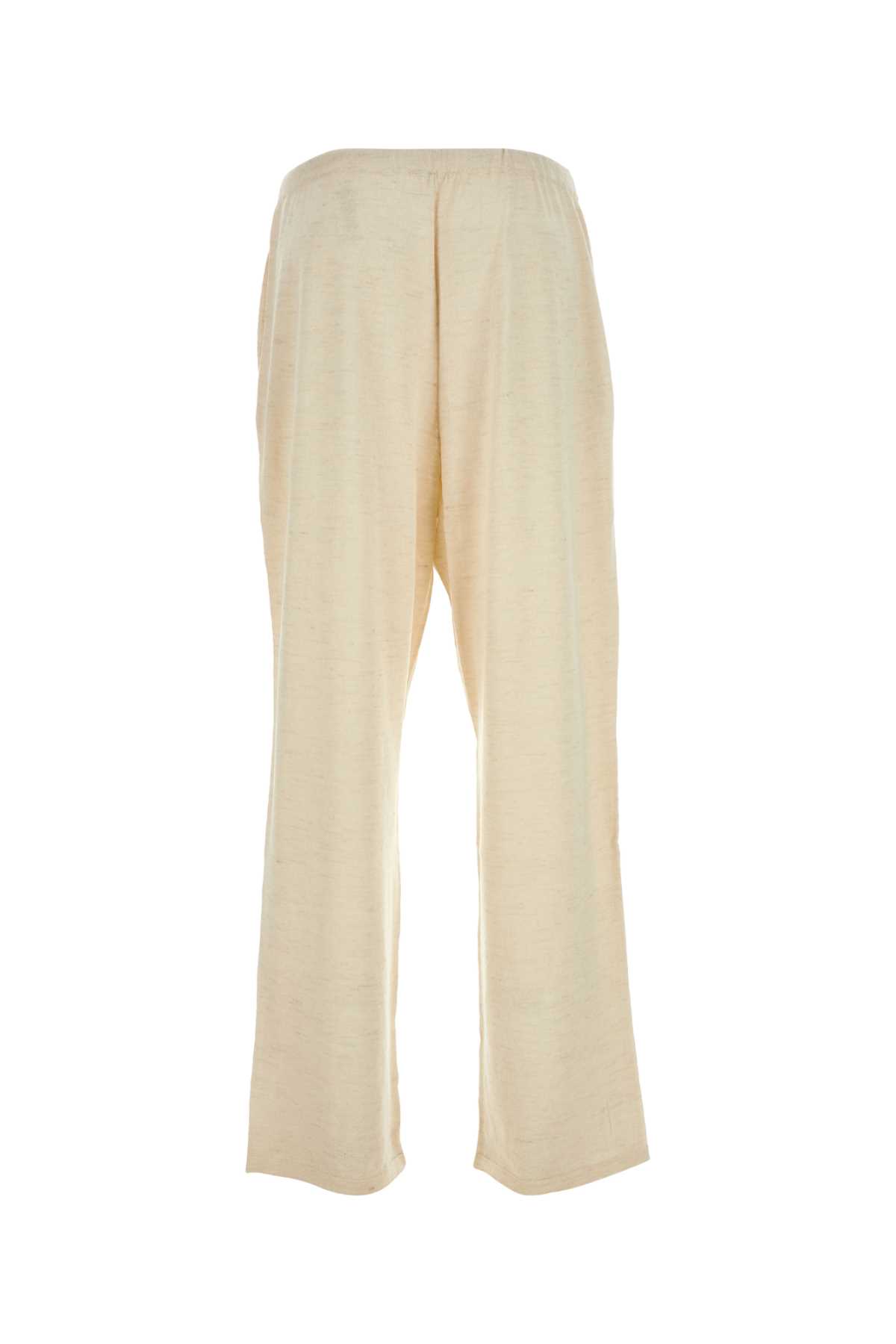 Shop The Row Ivory Llama Blend Darvi Wide-leg Pant In Seashell